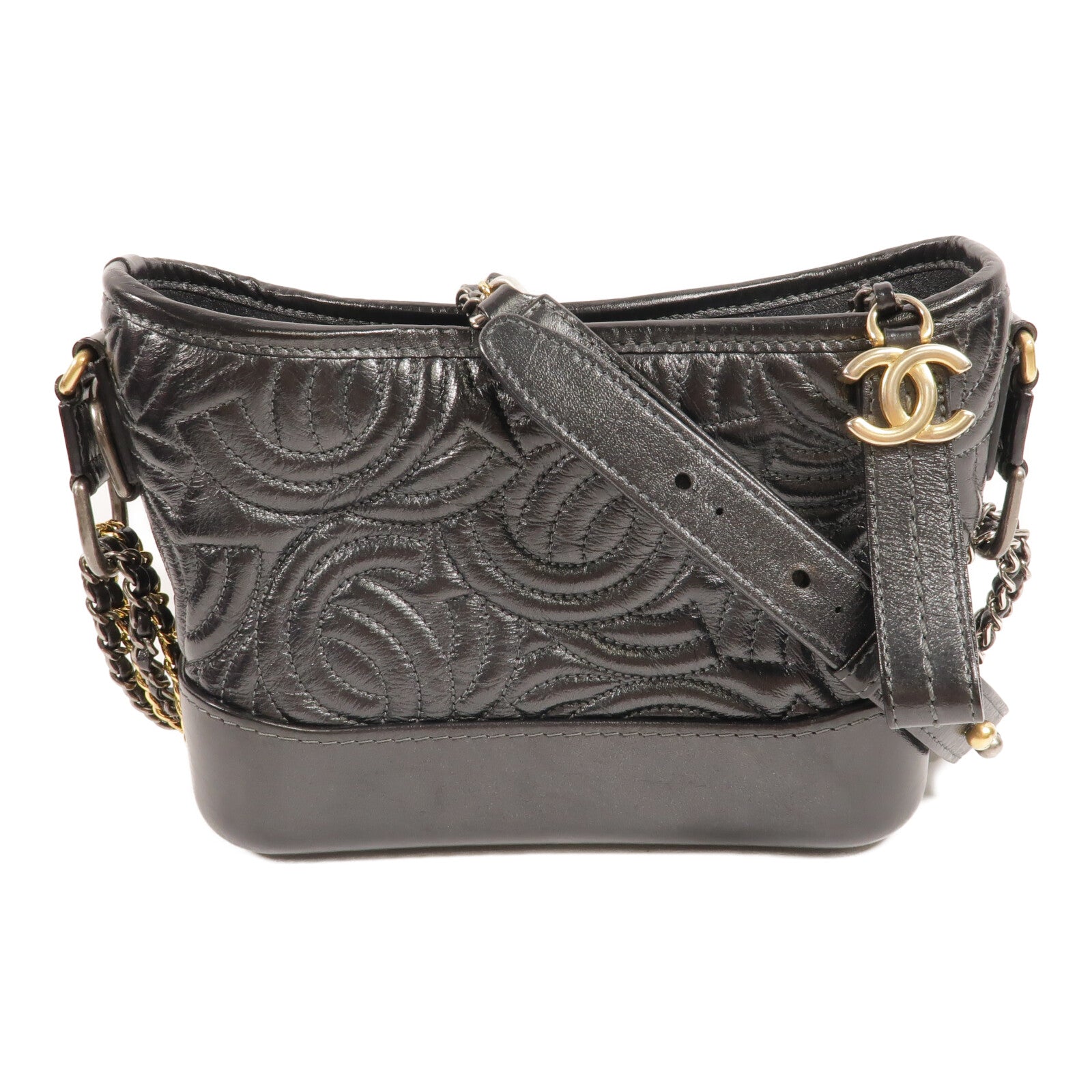 CHANEL 牛皮皮革Gabrielle Small鏈帶肩背袋