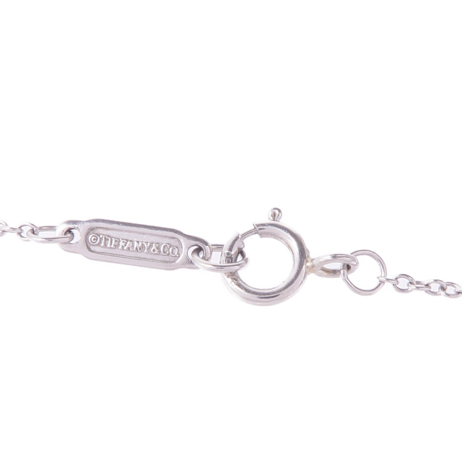 TIFFANY＆CO 18K白金/PT950鉑金Crown Key Necklace鑽石項鍊