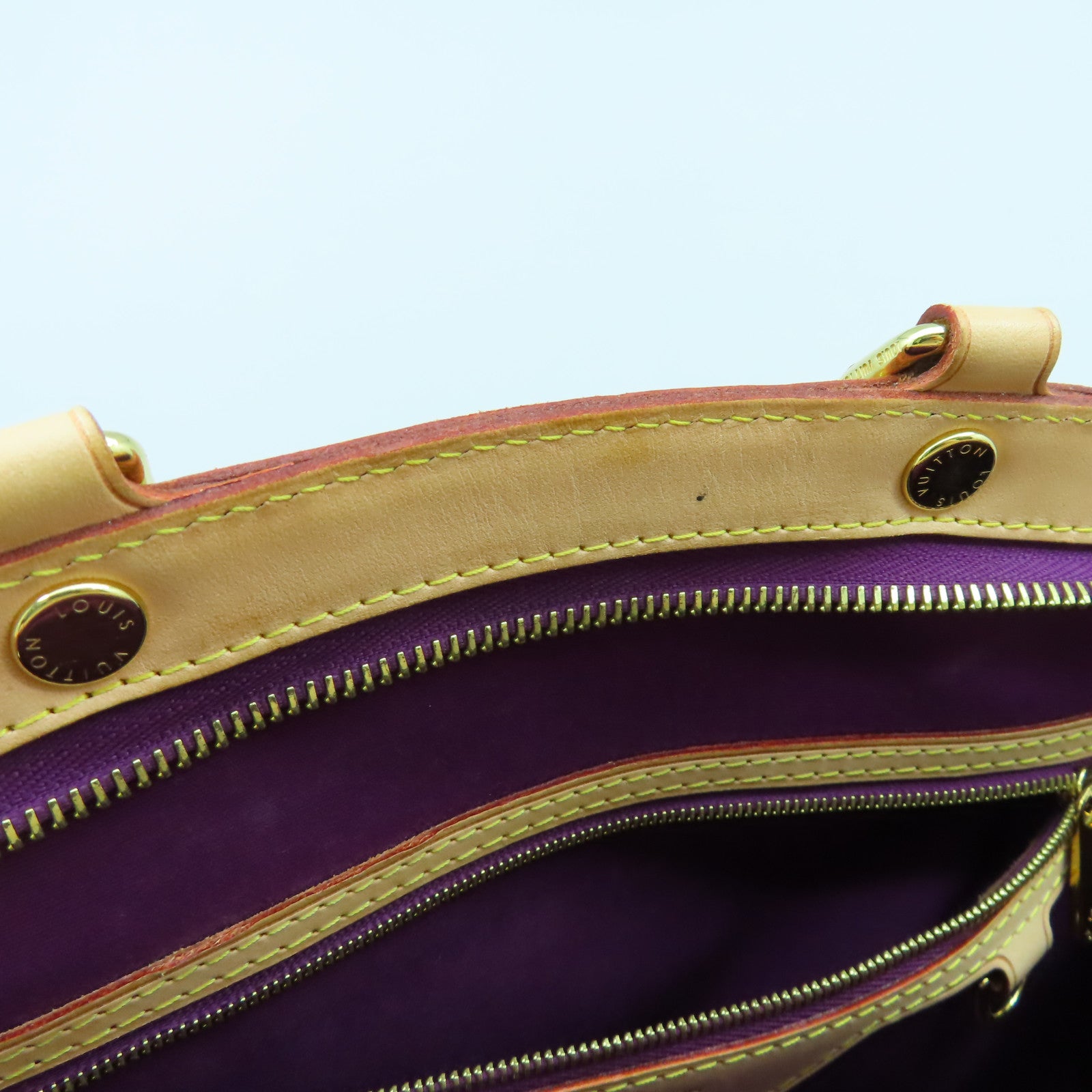 LOUIS VUITTON 【激減優惠】Monogram Vernis Blair MM金扣手挽肩背兩用袋紫色