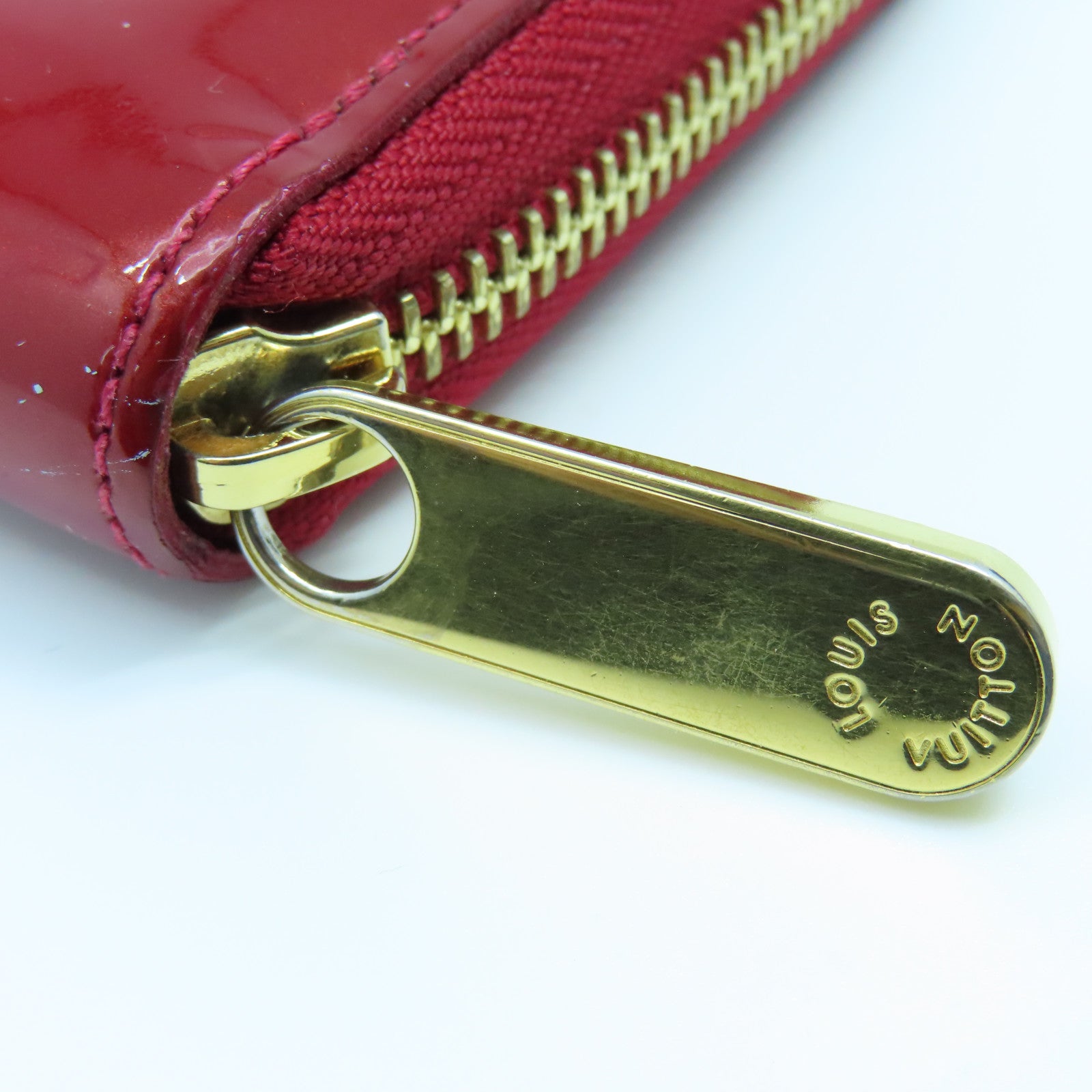 LOUIS VUITTON 【激減優惠】Monogram Vernis Zipper Long Wallet金扣長錢包紅色