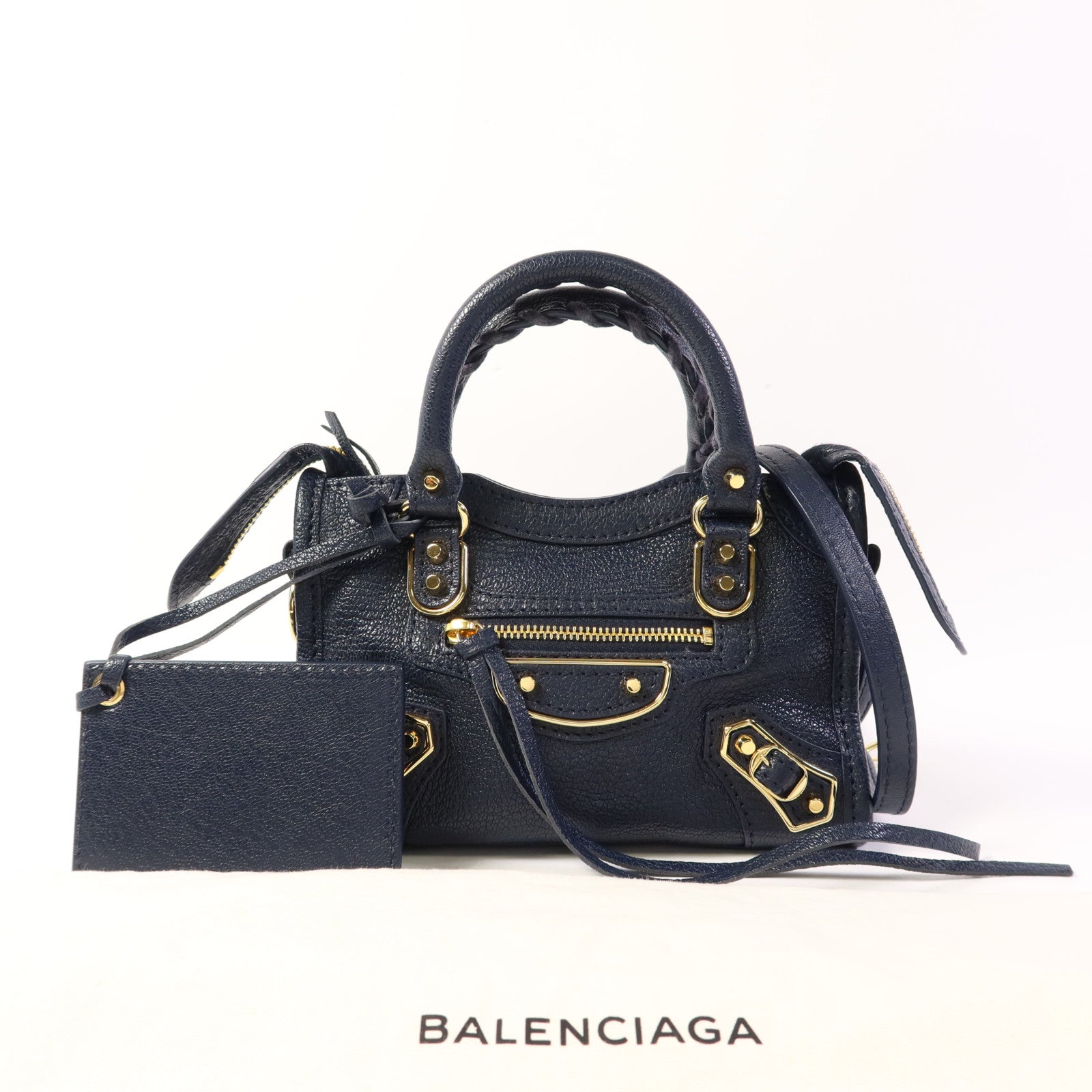 BALENCIAGA 牛皮皮革Nano City金扣手挽肩背兩用袋
