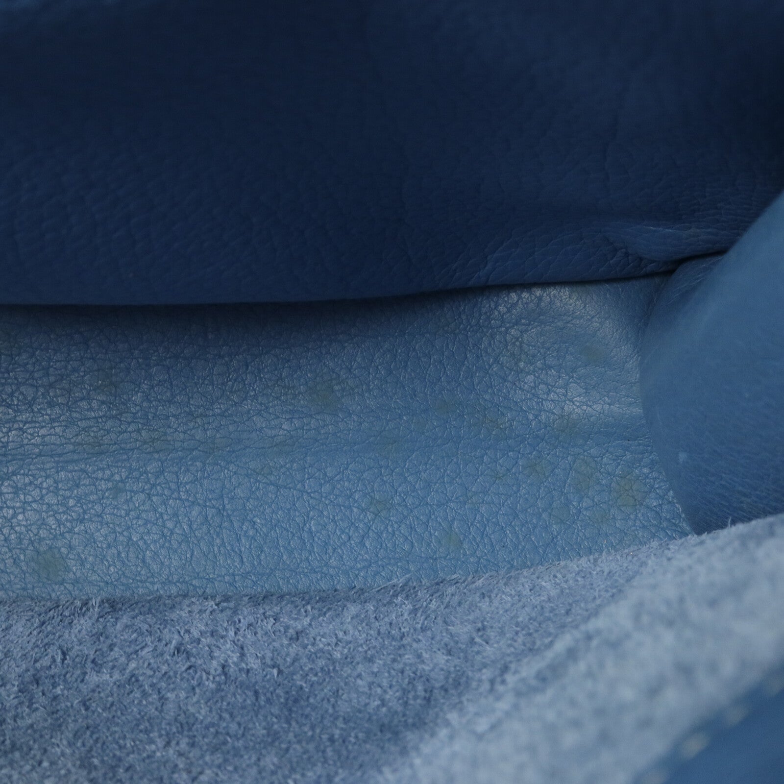 HERMES Clemence皮革Sack Adepeche手挽袋Bleu Jean