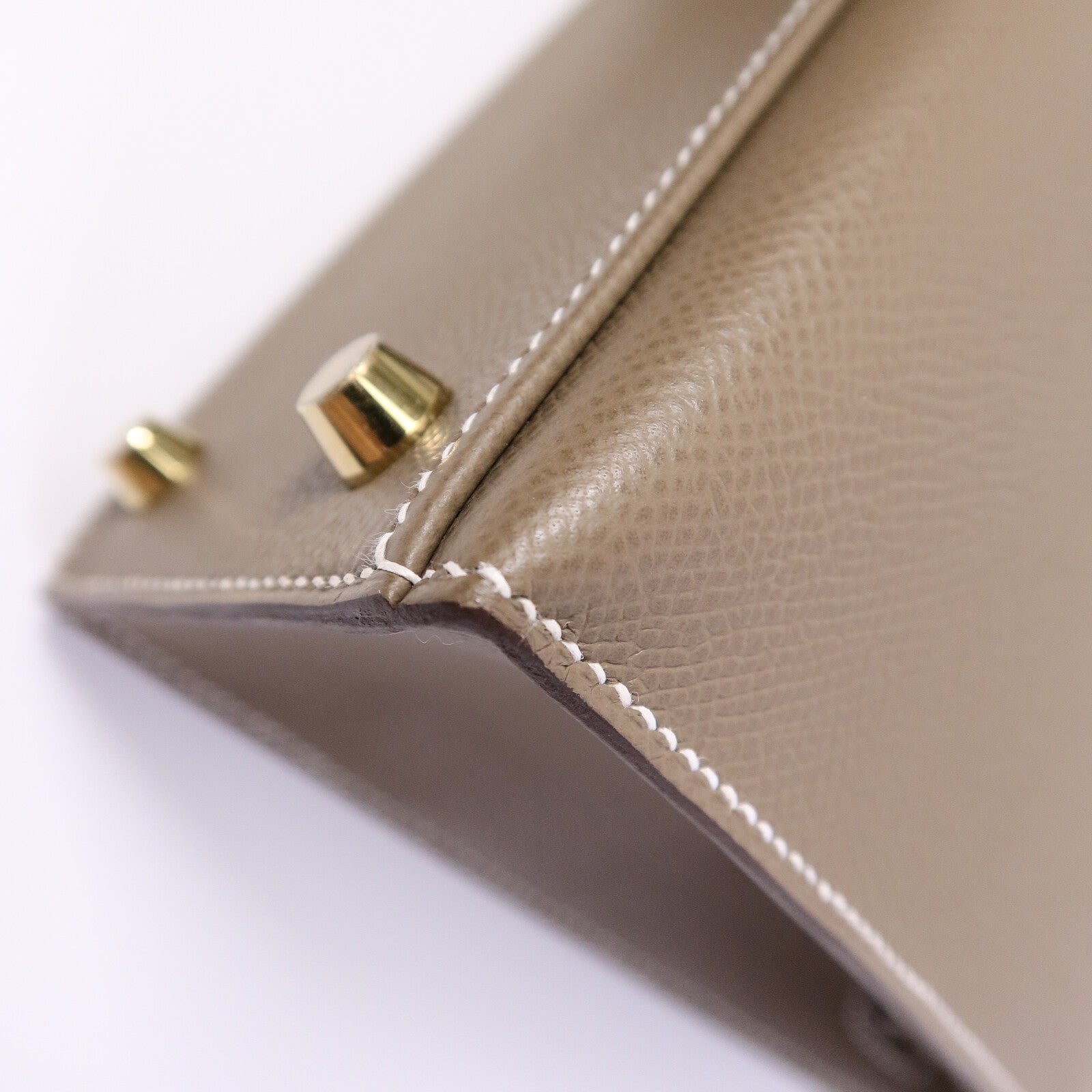 HERMES Epsom皮革Kelly 25手挽肩背兩用袋Etoupe