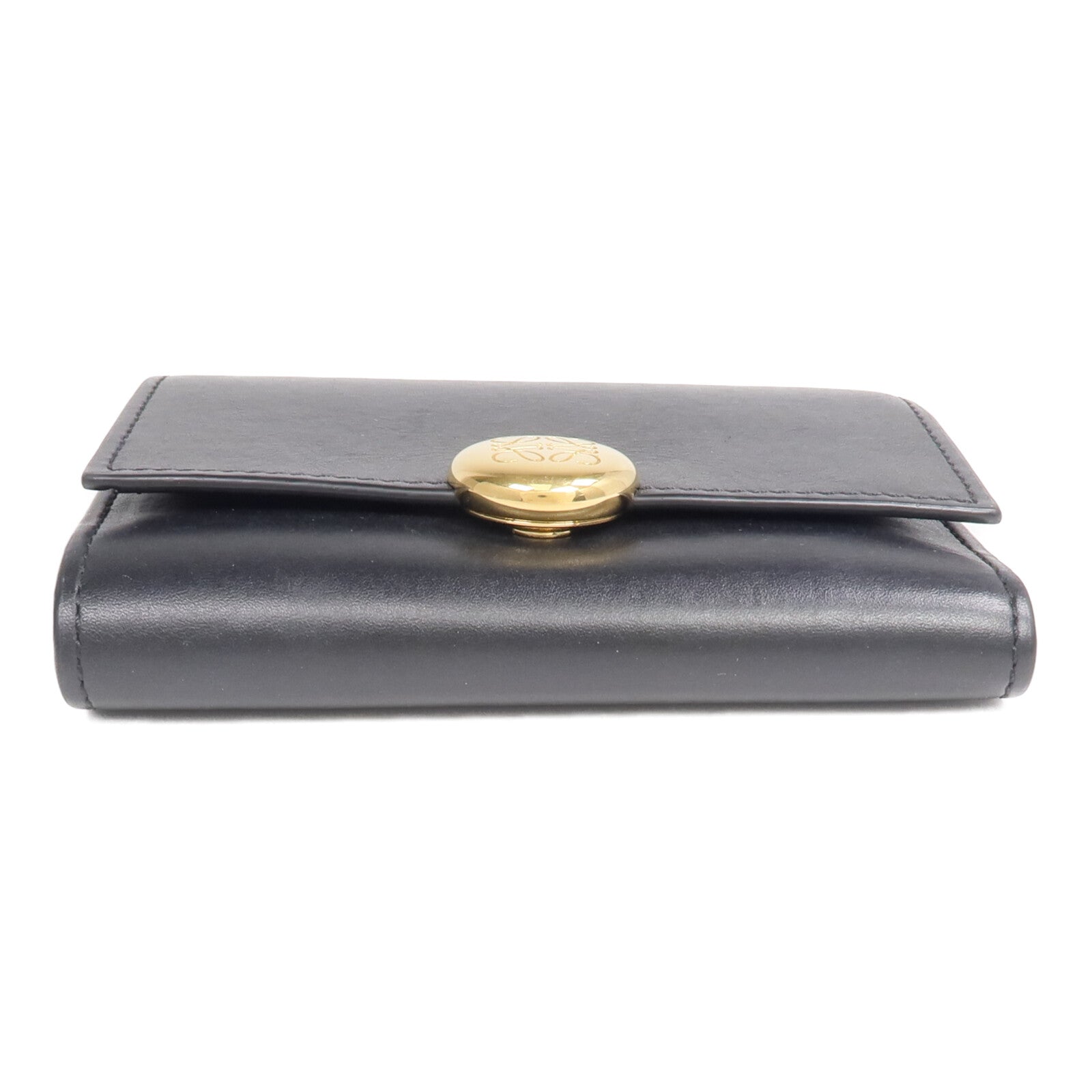 LOEWE 牛皮皮革Pebble Small Vertical Wallet金扣錢包