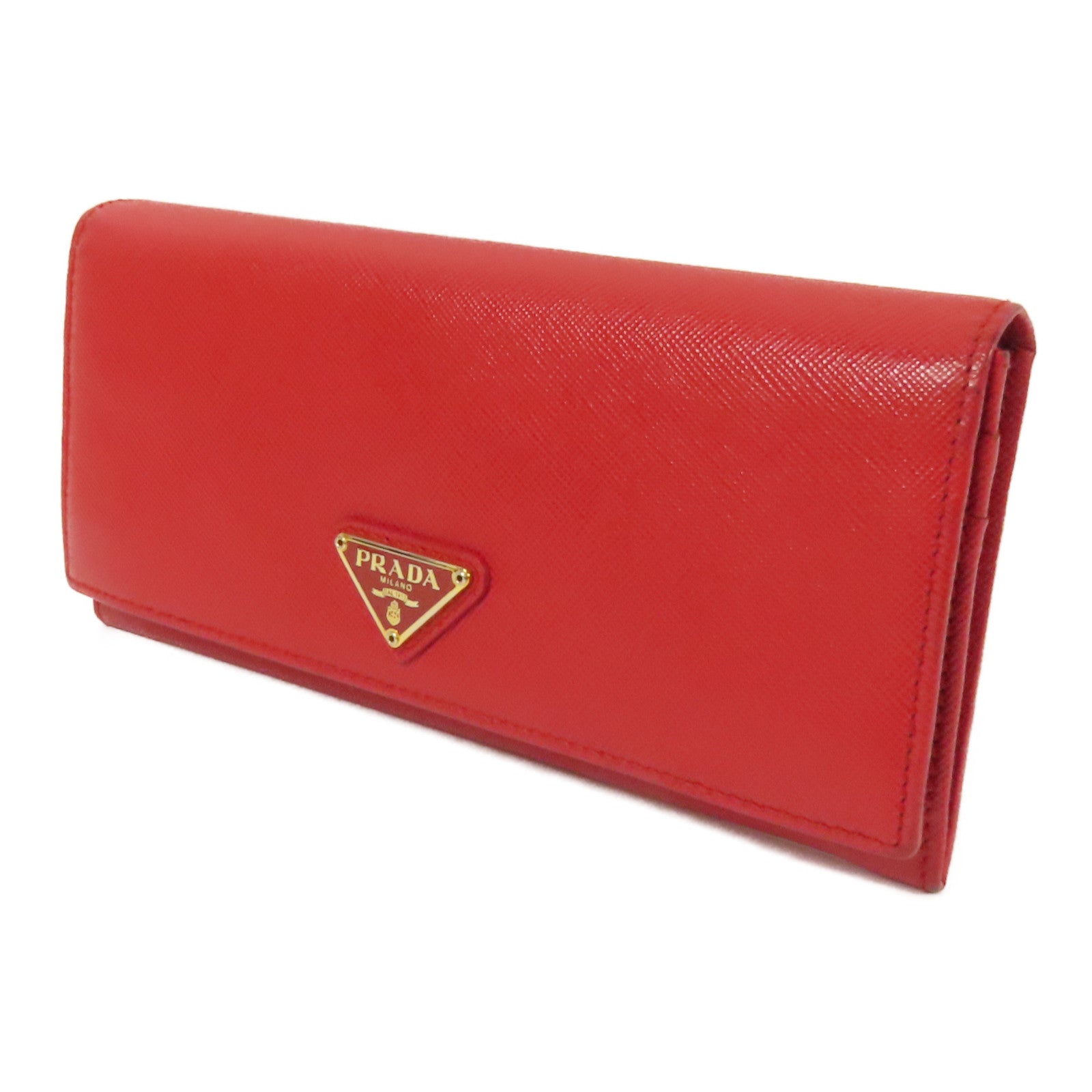 PRADA 【激減優惠】Saffiano皮革Long Wallet金扣長錢包