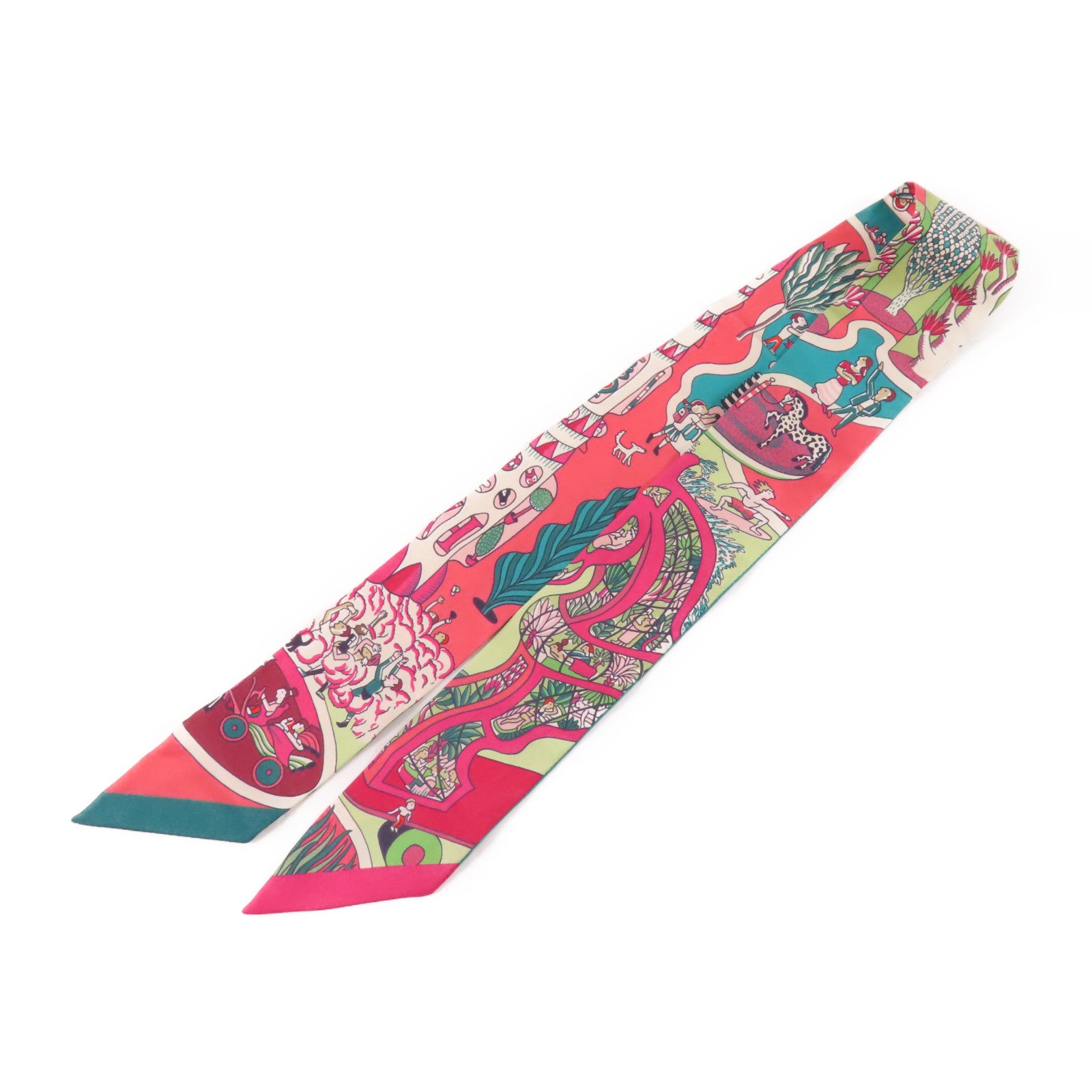 HERMES 絲質Twilly絲巾Multicolor