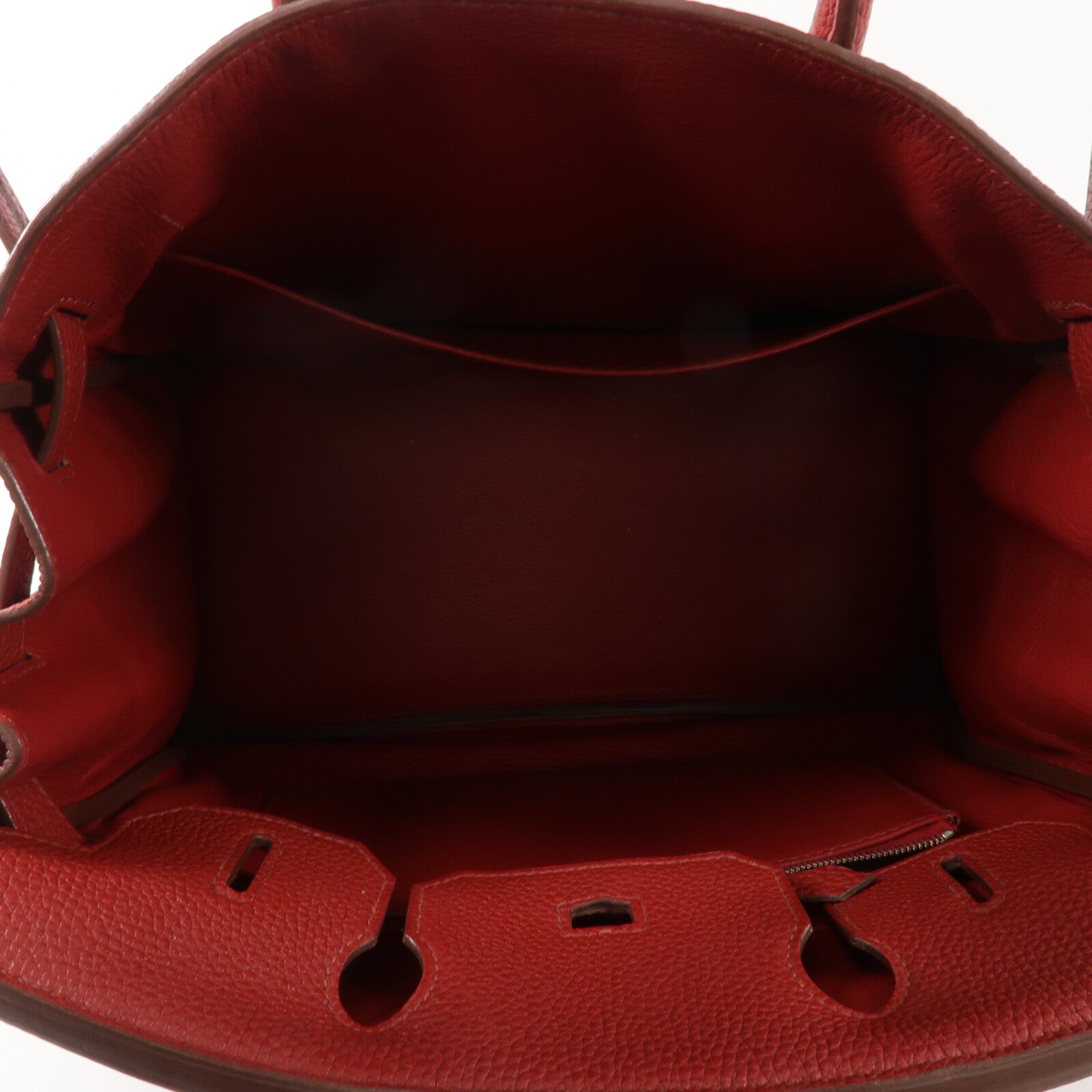 HERMES Togo皮革Birkin 30手挽袋Rouge Garnet