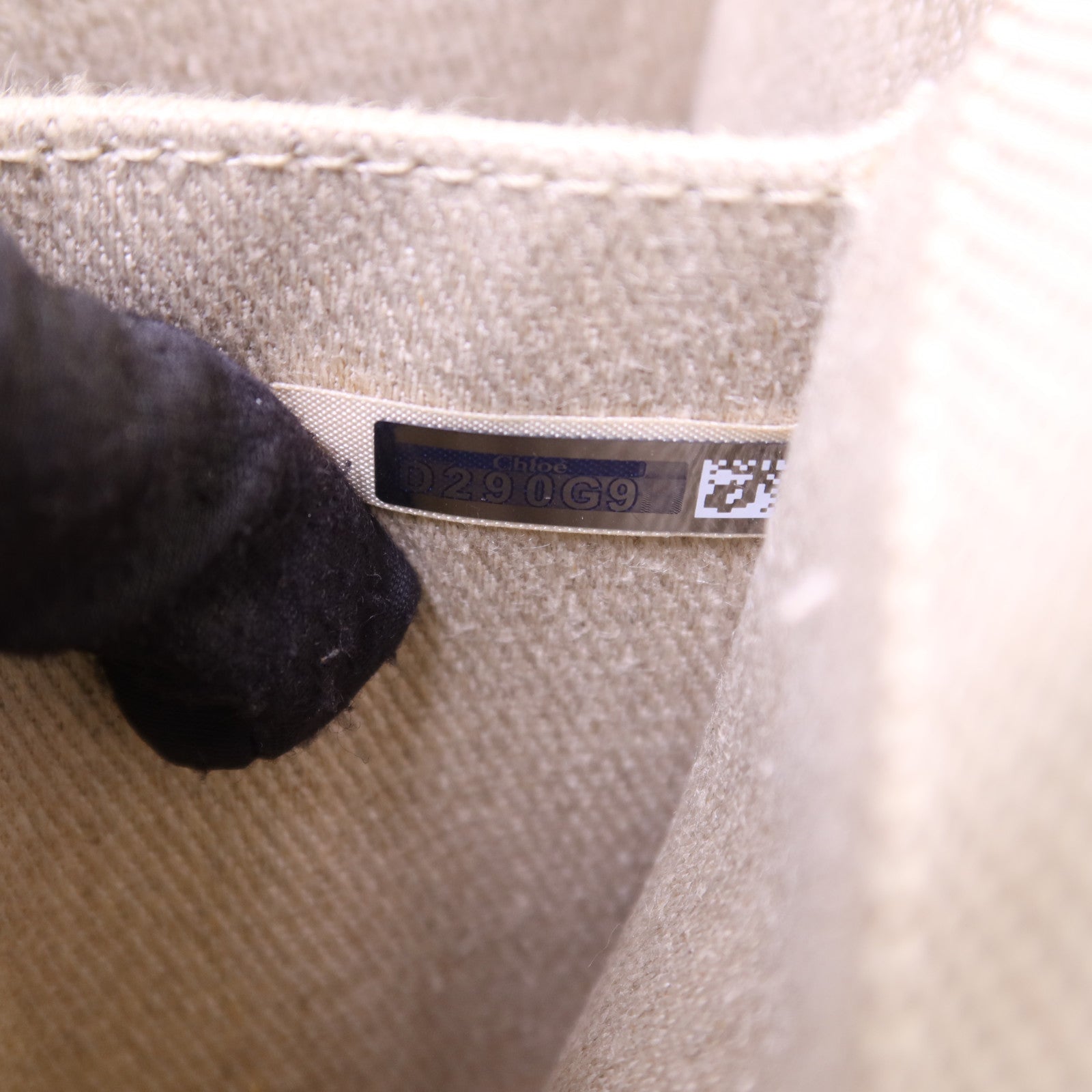 Chloe 帆布Woody Small金扣手挽肩背兩用袋