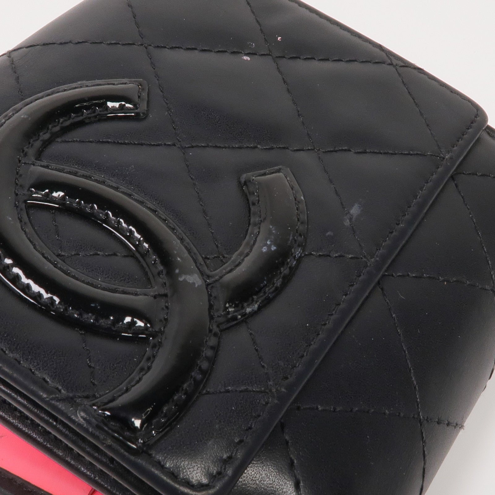 CHANEL 牛皮皮革Cambon Wallet銀扣錢包