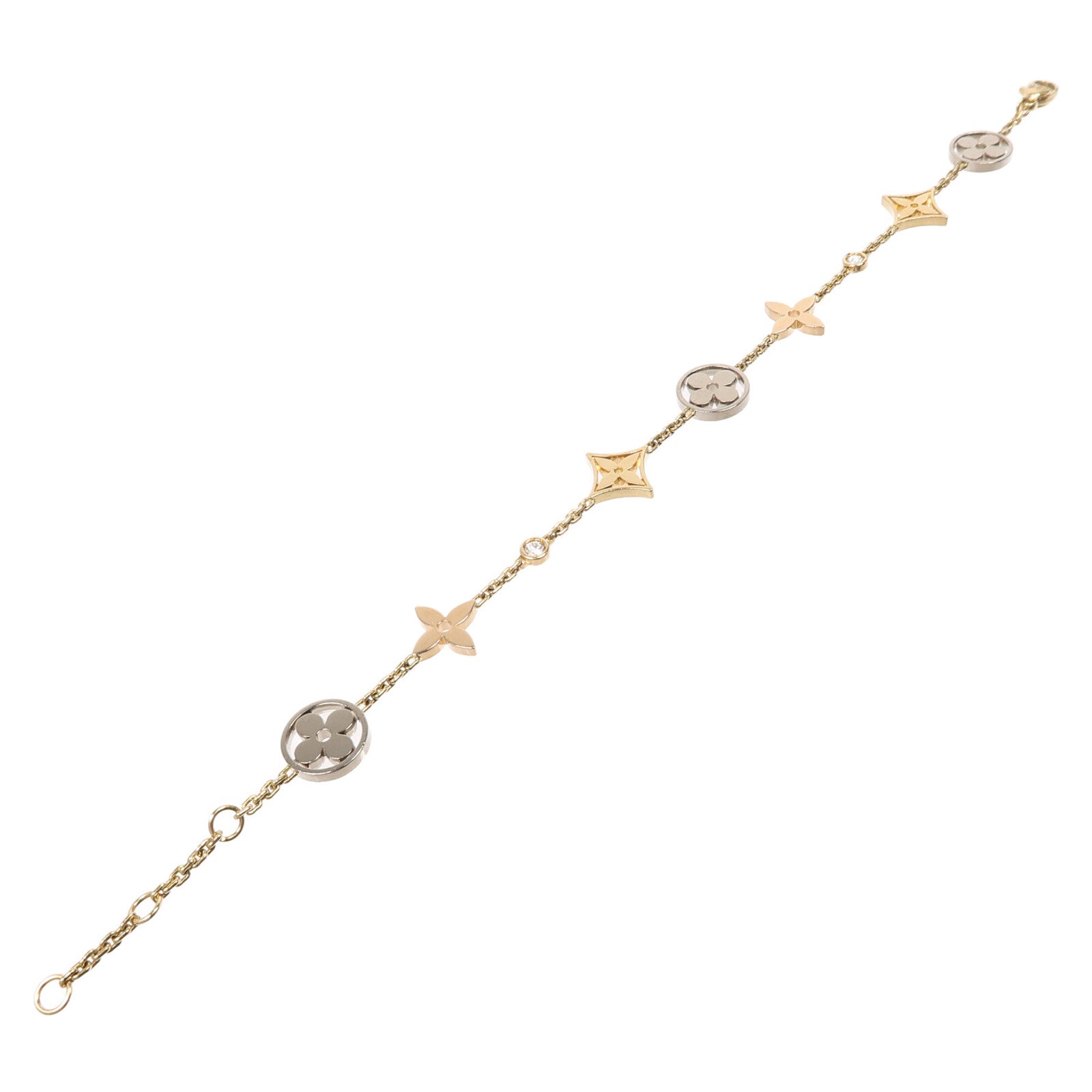 LOUIS VUITTON 18K黃金/白金/玫瑰金Idylle Blossom Bracelet手鏈