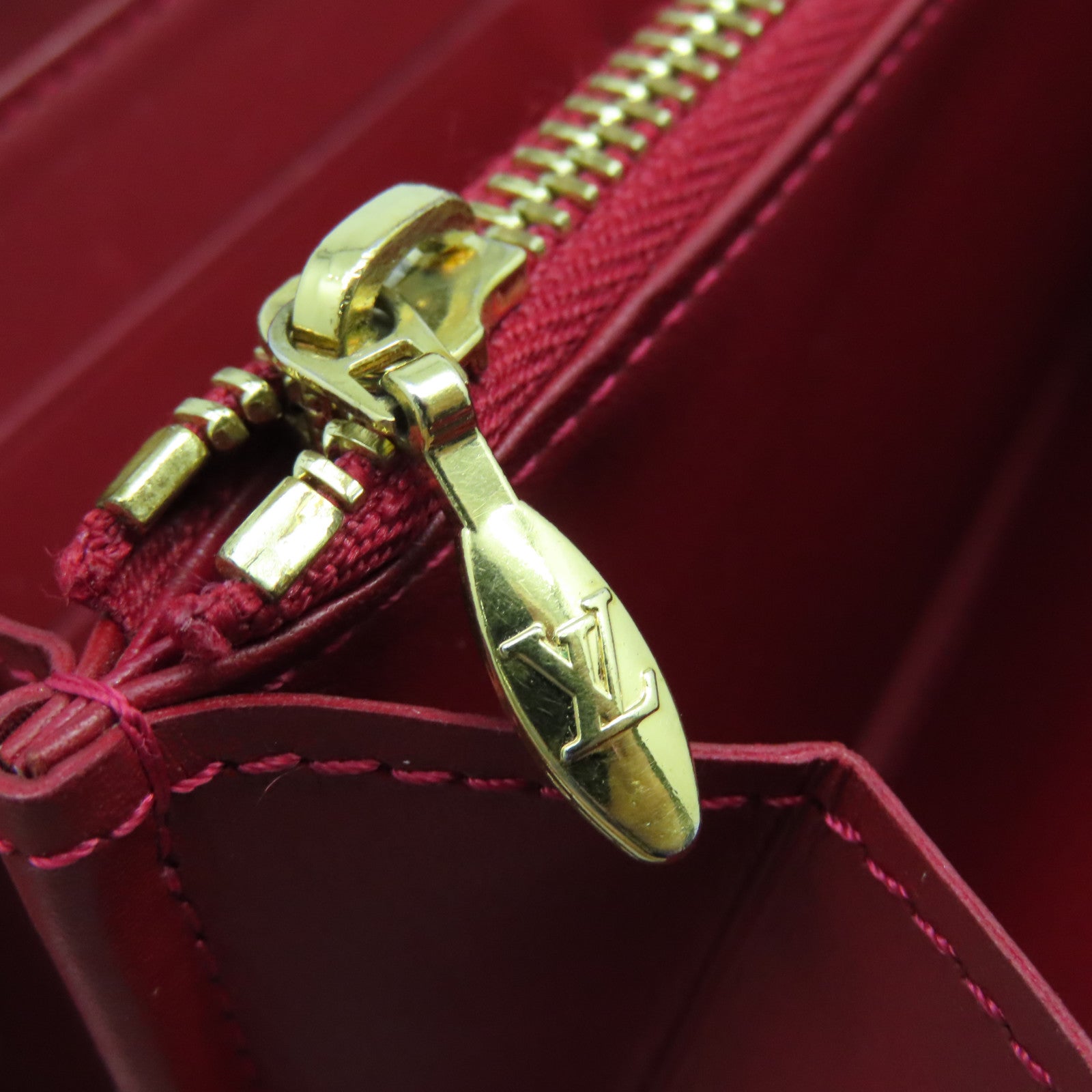 LOUIS VUITTON 【激減優惠】Monogram Vernis Zipper Long Wallet金扣長錢包紅色