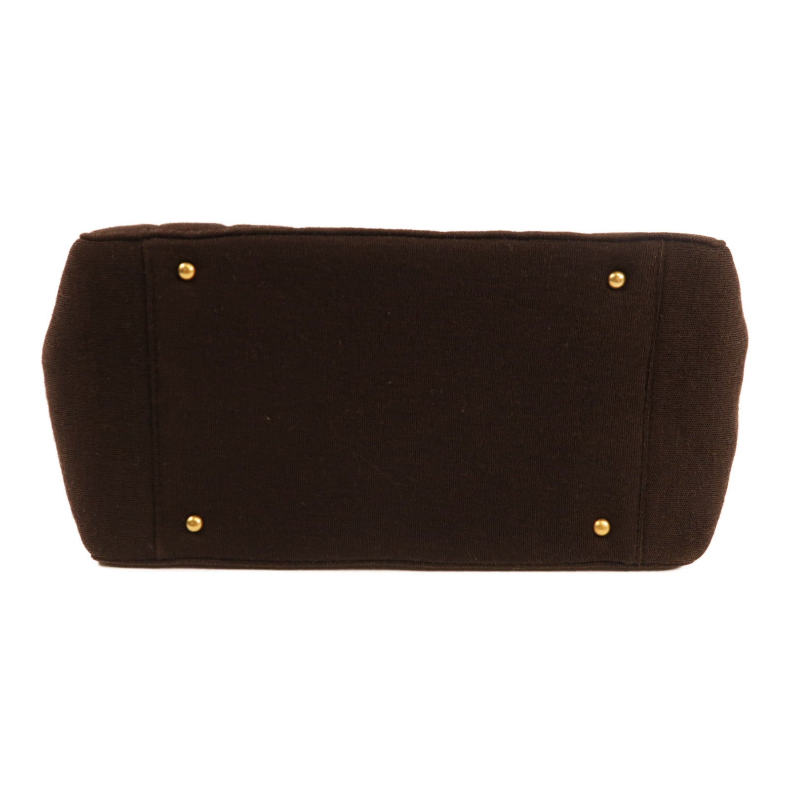 CHANEL CC Vintage Chain Shoulder Bag Canvas Brown