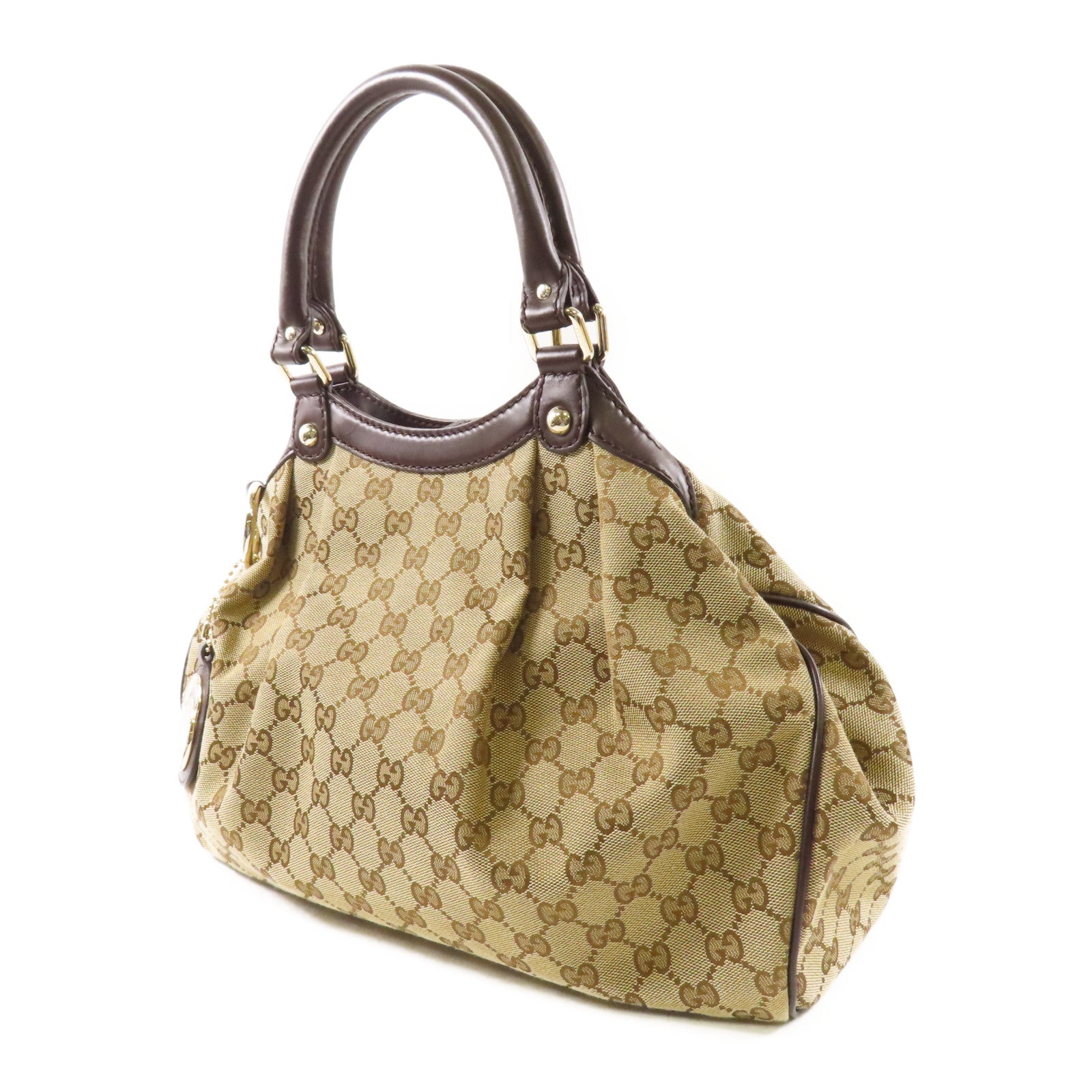 GUCCI 帆布Handbag金扣手挽袋