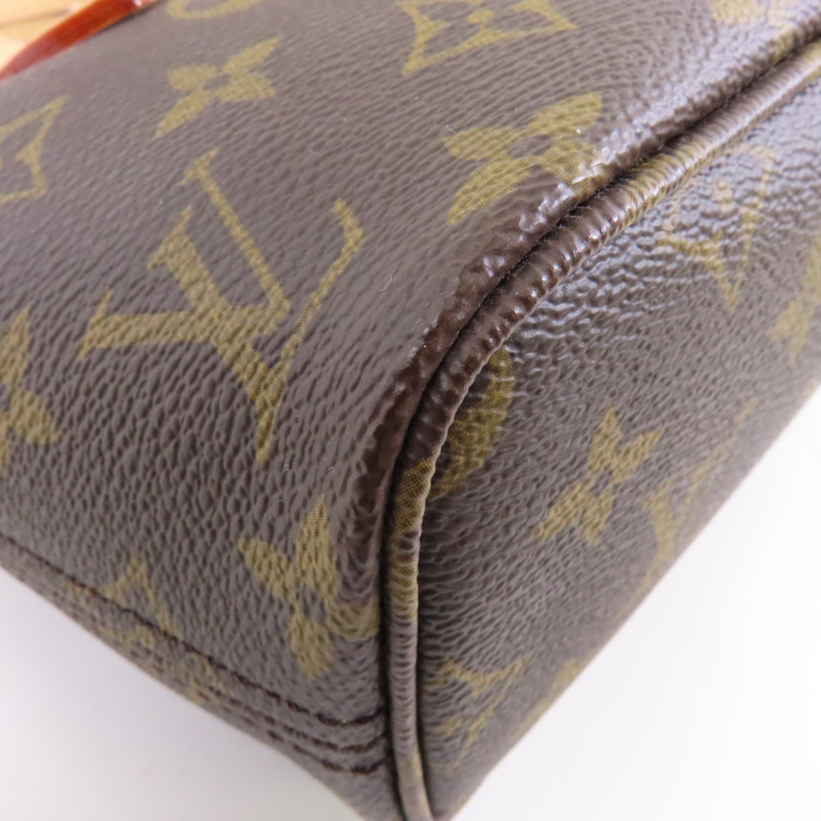 LOUIS VUITTON Monogram Neverfull BB金扣手挽肩背兩用袋棕色