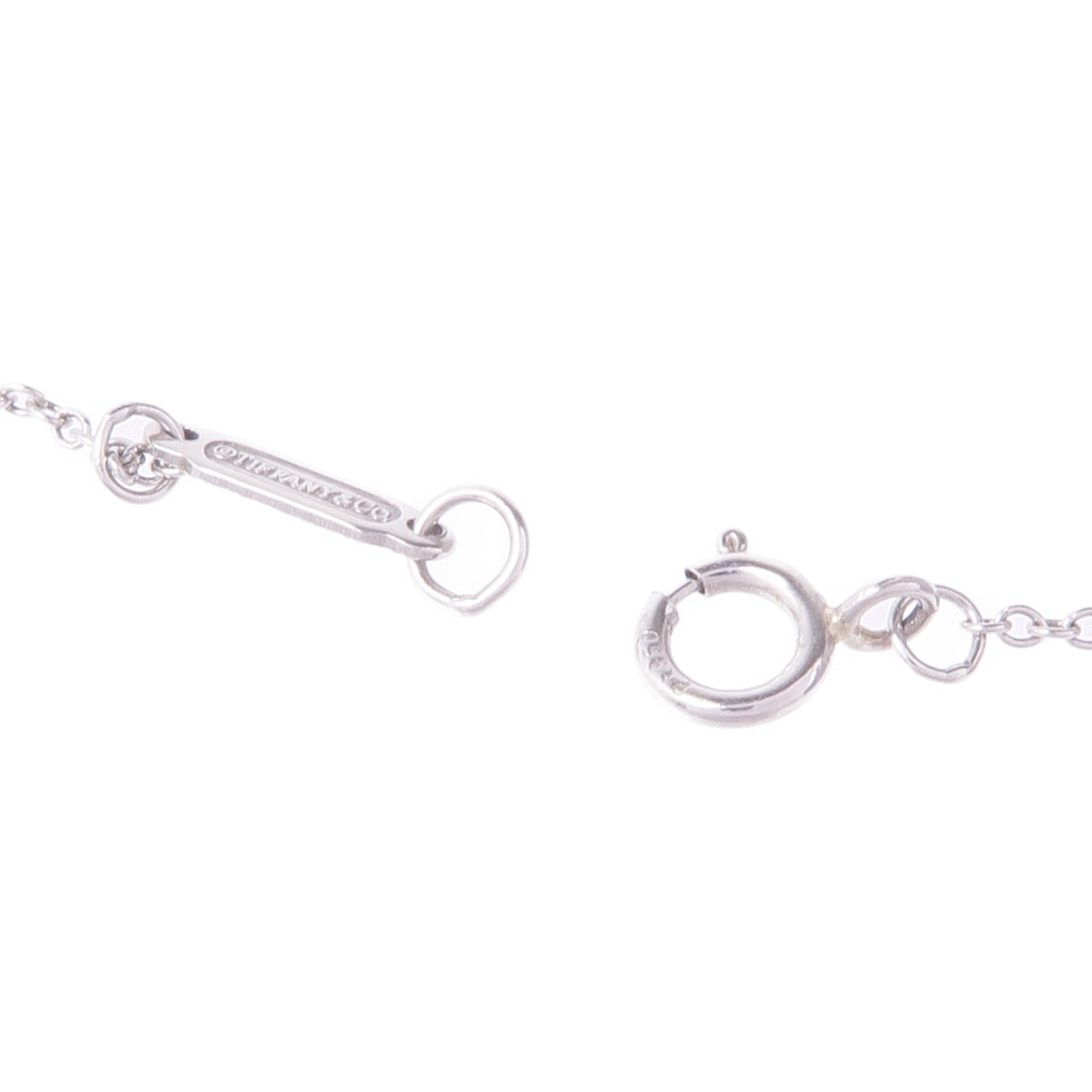 TIFFANY＆CO 18K白金/PT950鉑金Crown Key Necklace鑽石項鍊