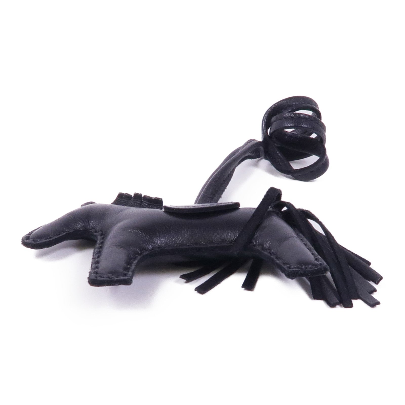 HERMES Milo皮革Rodeo PM掛飾Noir