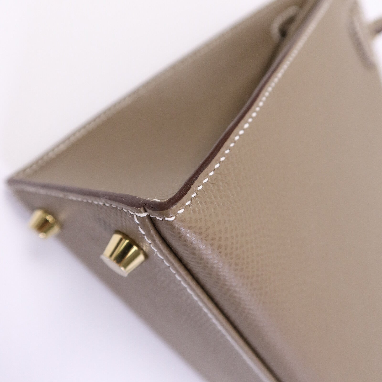 HERMES Epsom皮革Kelly 25手挽肩背兩用袋Etoupe