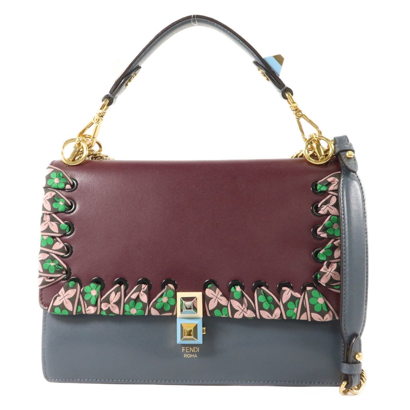 FENDI 牛皮皮革Kan I手挽肩背兩用袋