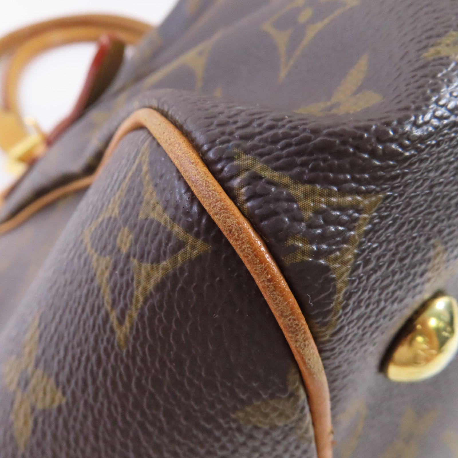LOUIS VUITTON 【激減優惠】Monogram Tivoli GM Hand Bag金扣手挽袋啡色