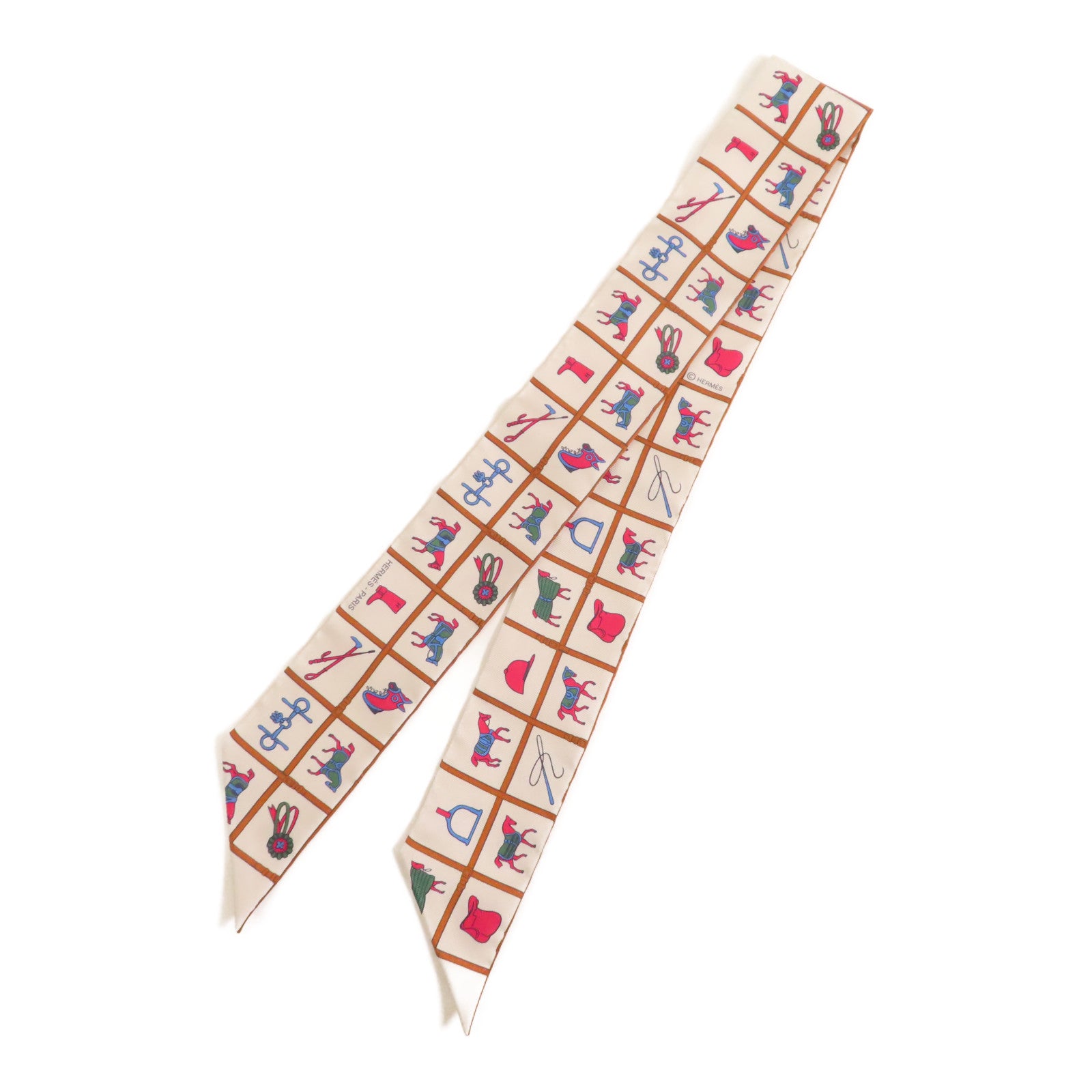 HERMES Twilly Scarf Scarves Silk Multicolor