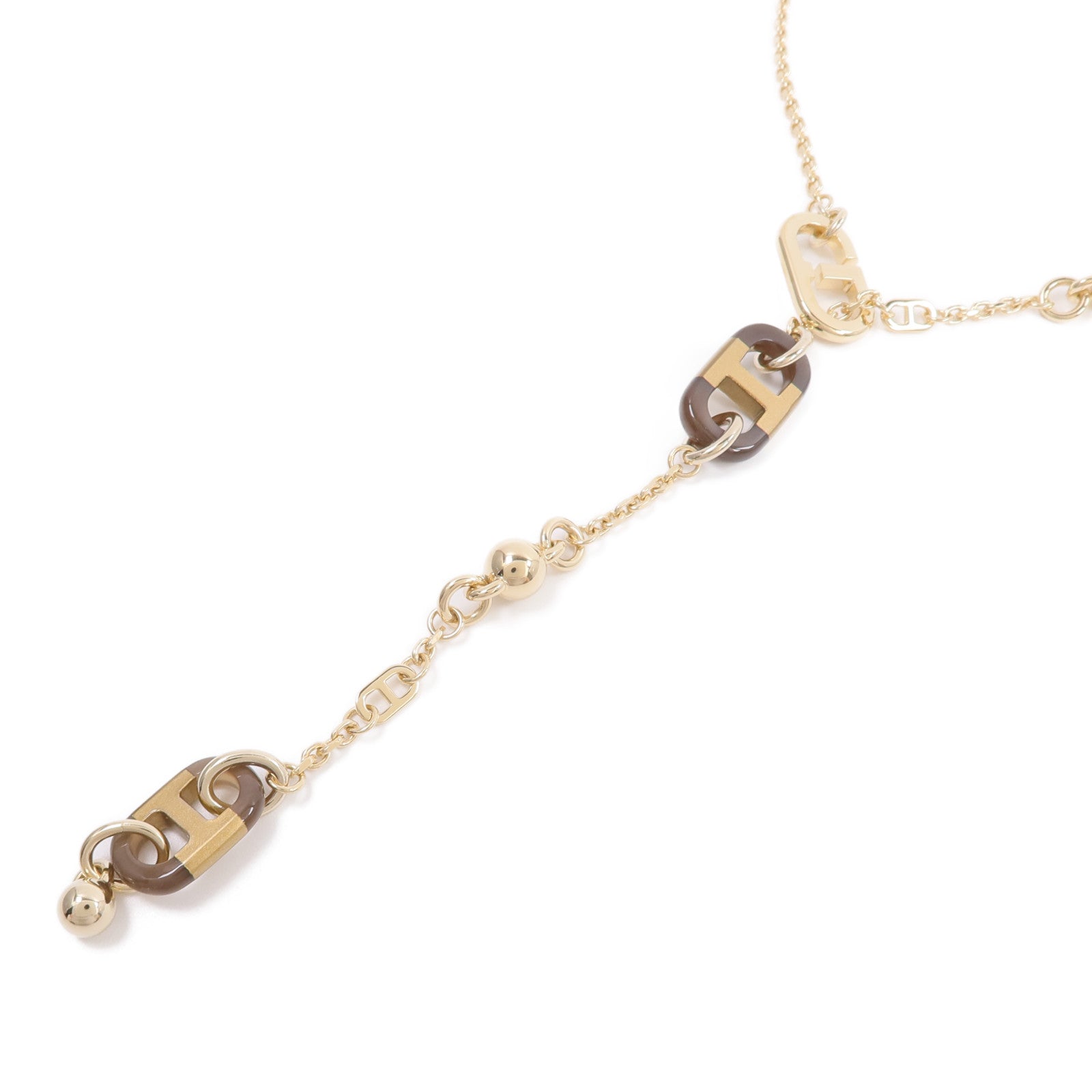 HERMES 牛角/金屬Sur Mer Necklace Small項鍊