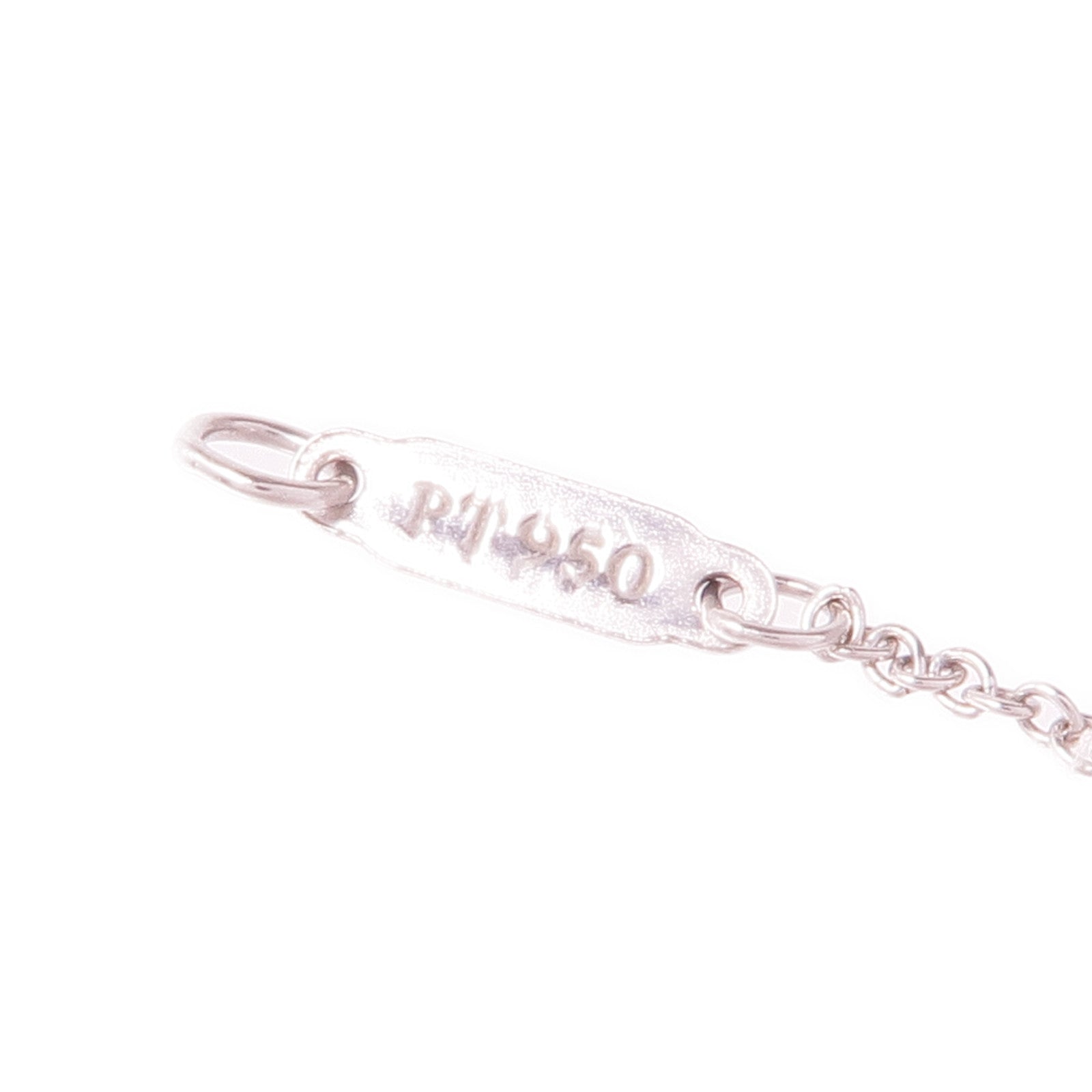 TIFFANY＆CO 18K白金/PT950鉑金Crown Key Necklace鑽石項鍊