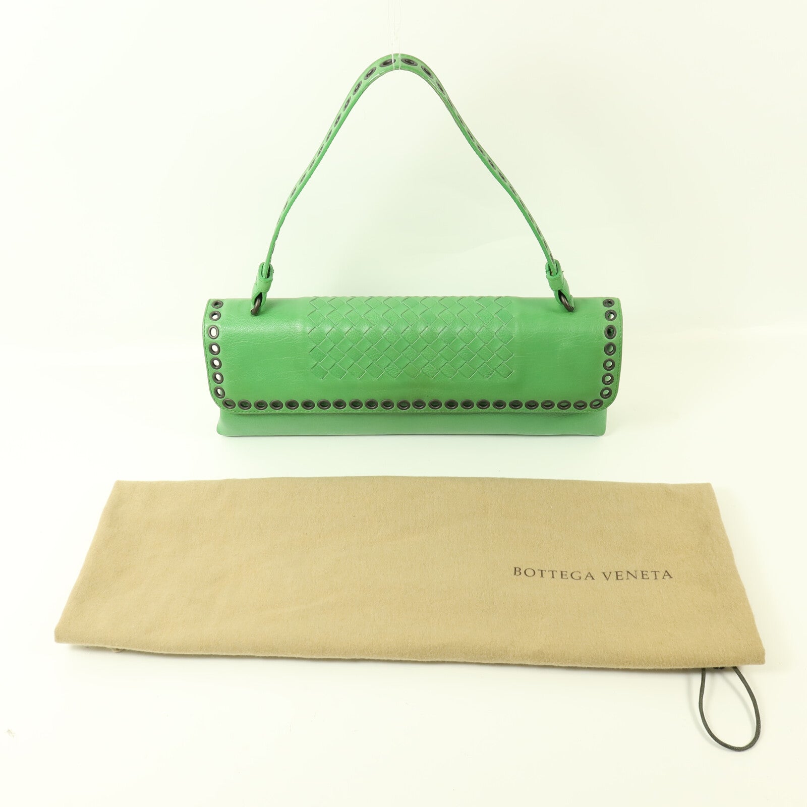 BOTTEGA VENETA 牛皮皮革Shoulder Bag銀扣手挽袋