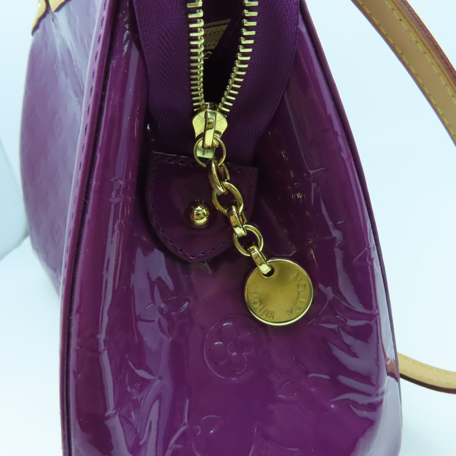LOUIS VUITTON 【激減優惠】Monogram Vernis Blair MM金扣手挽肩背兩用袋紫色