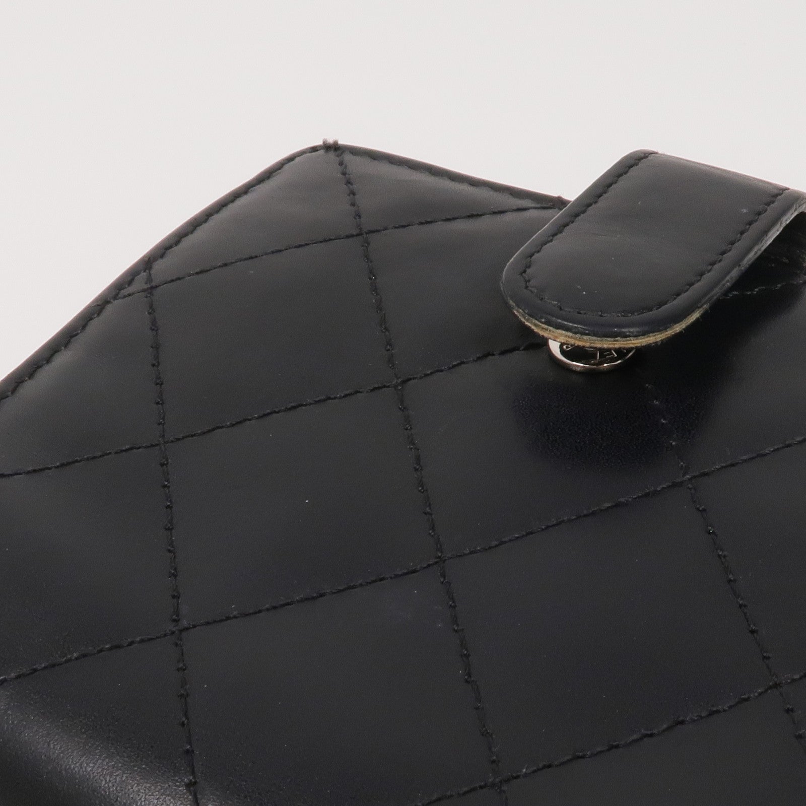 CHANEL 牛皮皮革Cambon Wallet銀扣錢包