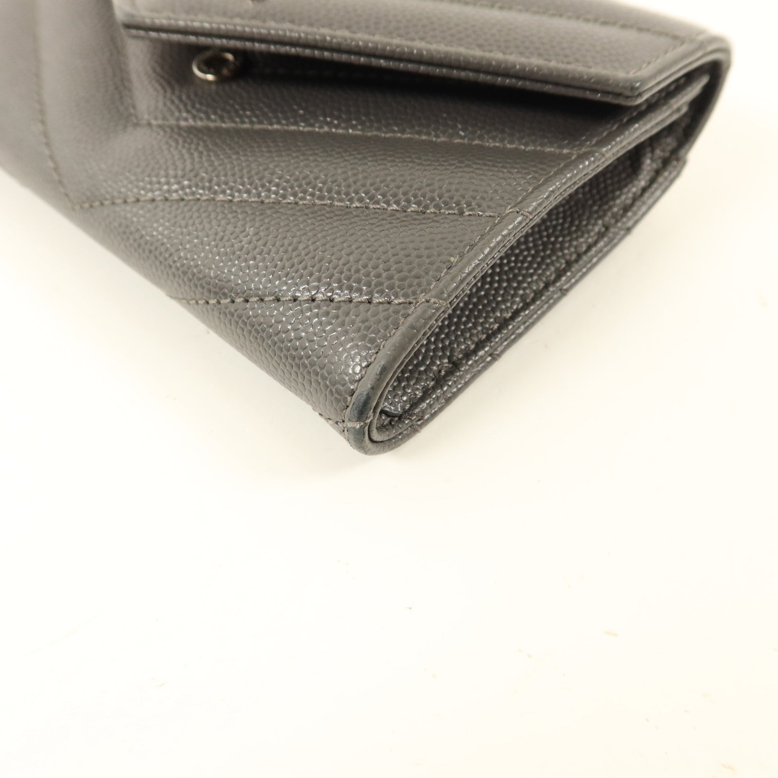 YVES SAINT LAURENT 牛皮皮革Cassandre Matelasse Wallet銀扣錢包