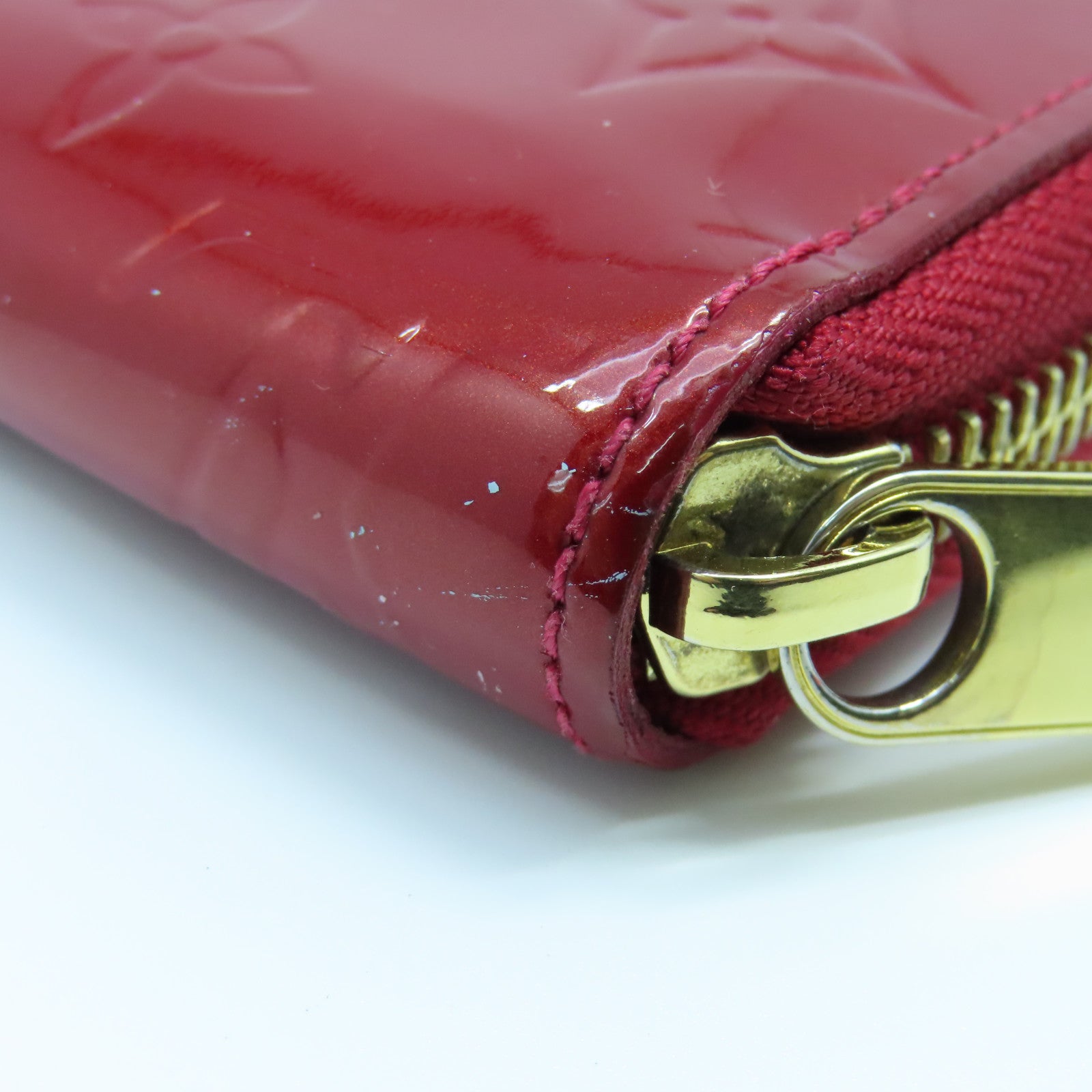 LOUIS VUITTON 【激減優惠】Monogram Vernis Zipper Long Wallet金扣長錢包紅色