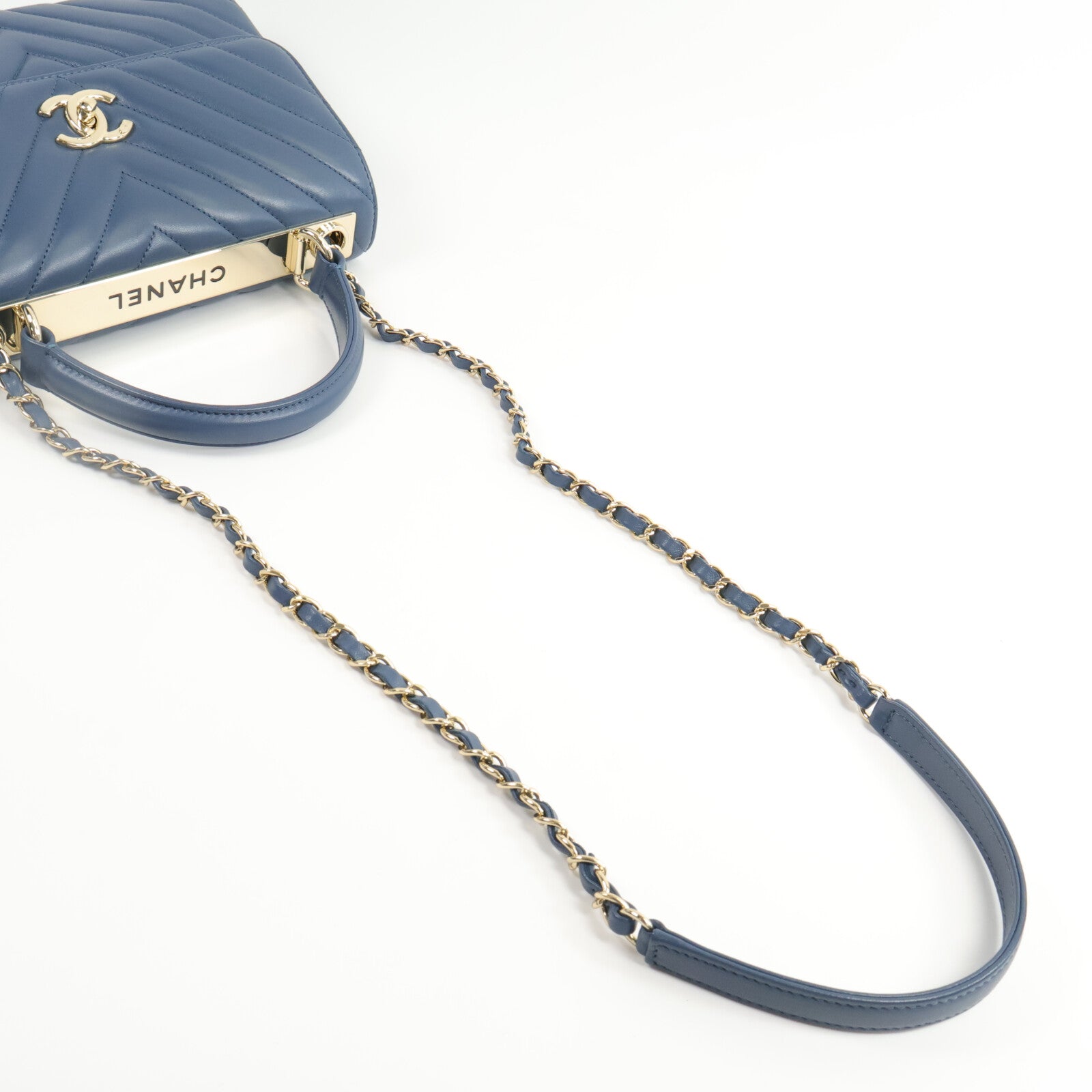 CHANEL 羊皮皮革2 Way Shoulder Bag鏈帶手挽肩背兩用袋