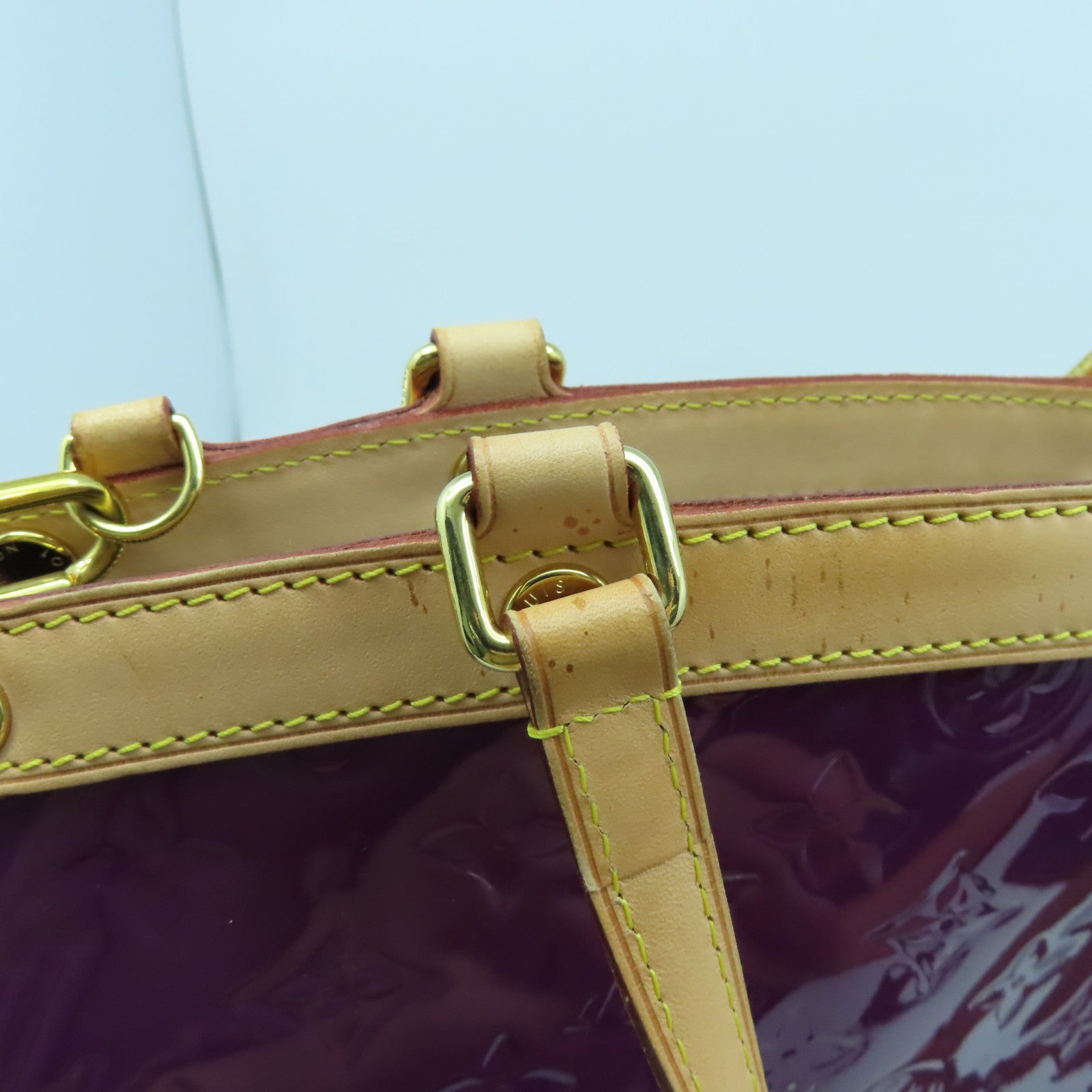 LOUIS VUITTON 【激減優惠】Monogram Vernis Blair MM金扣手挽肩背兩用袋紫色