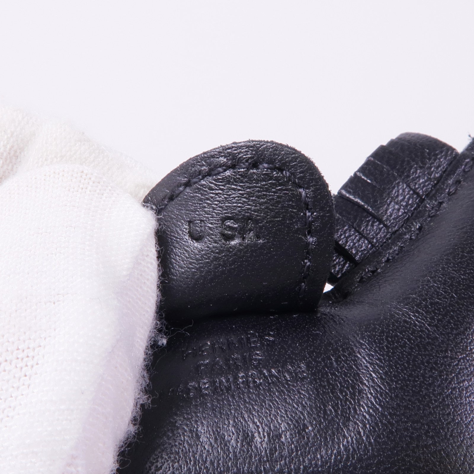 HERMES Milo皮革Rodeo PM掛飾Noir