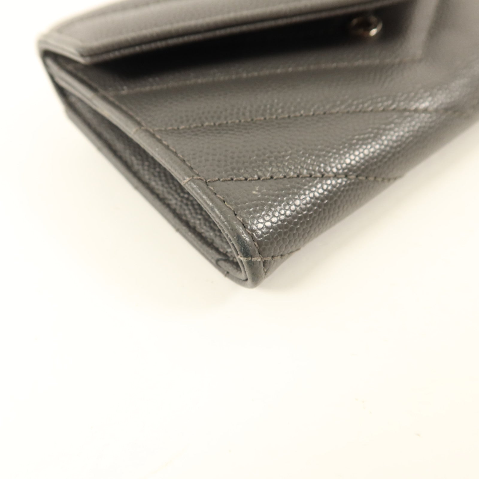 YVES SAINT LAURENT 牛皮皮革Cassandre Matelasse Wallet銀扣錢包
