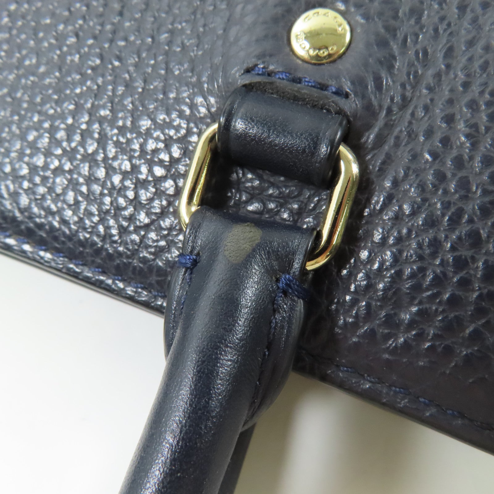 COACH 牛皮皮革2 Way Bag銀扣手挽肩背兩用袋