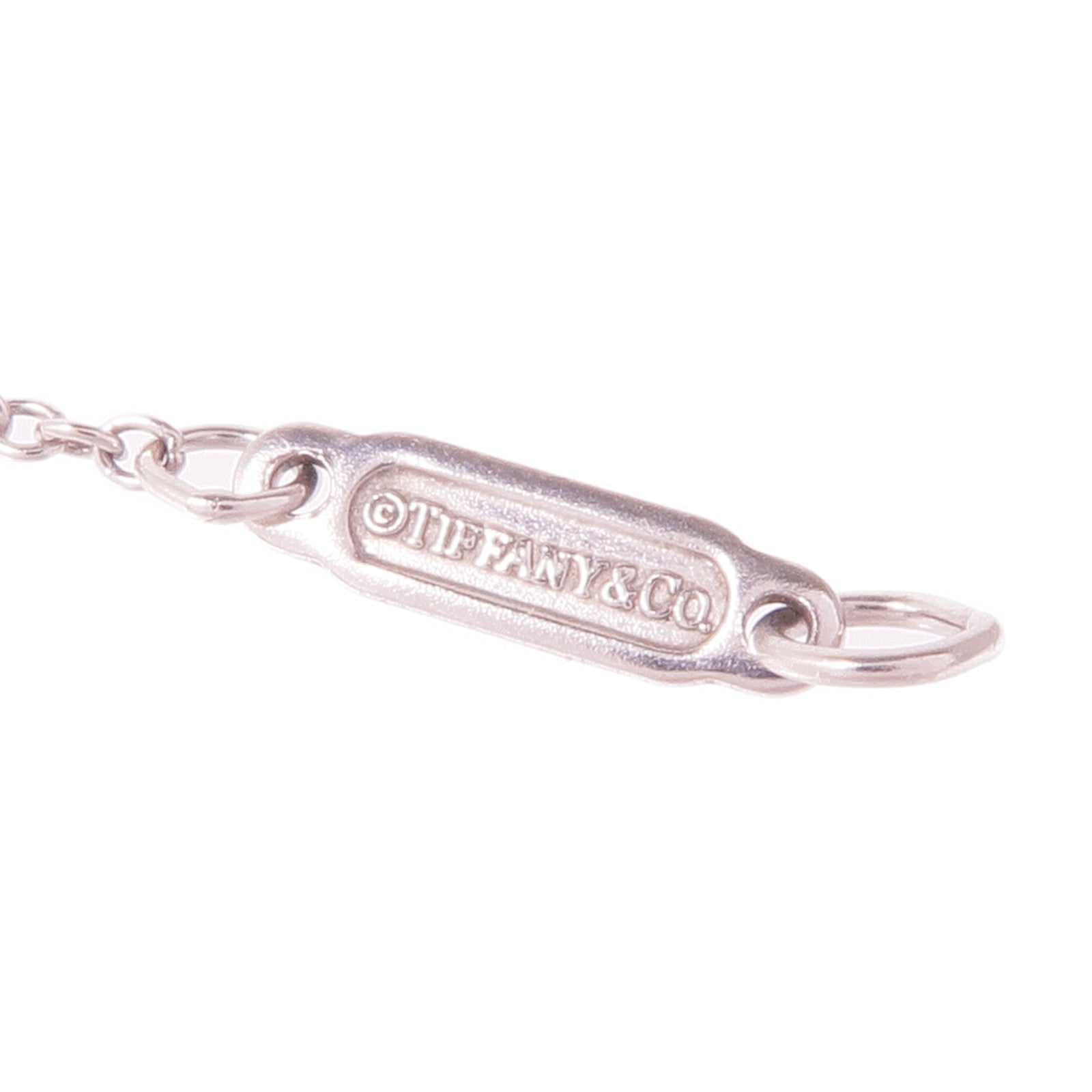 TIFFANY＆CO 18K白金/PT950鉑金Crown Key Necklace鑽石項鍊