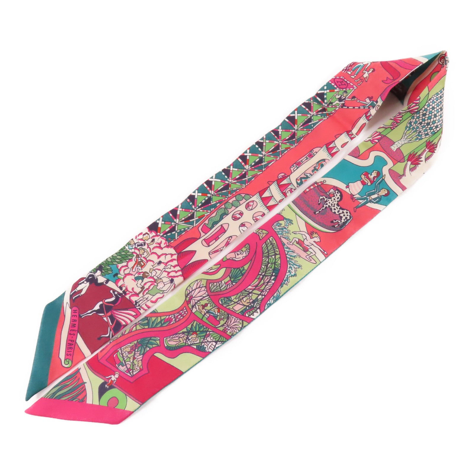 HERMES 絲質Twilly絲巾Multicolor