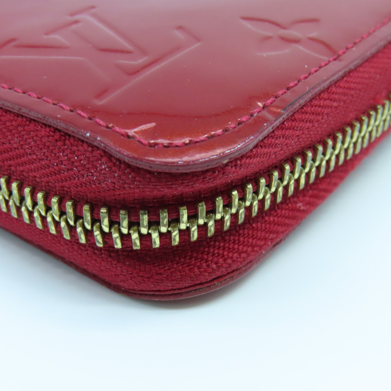 LOUIS VUITTON 【激減優惠】Monogram Vernis Zipper Long Wallet金扣長錢包紅色