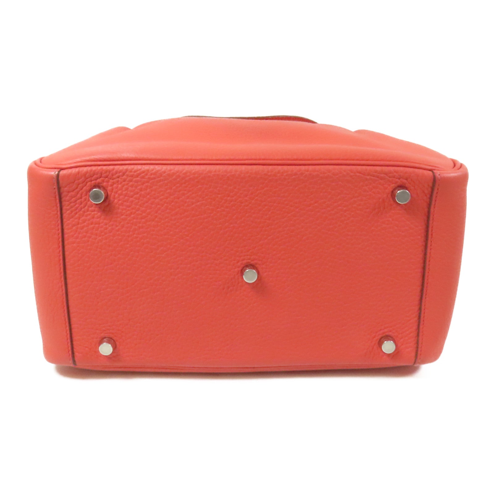 HERMES Clemence皮革Lindy 30銀扣手挽肩背兩用袋Red