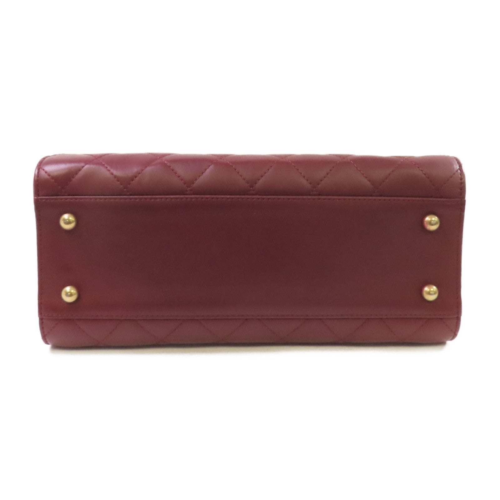 CHANEL 【激減優惠】菱格牛皮皮革Chain Shoulder Bag金扣鏈帶肩背袋酒紅色