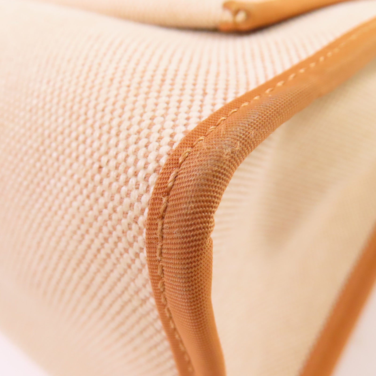 HERMES Toile-H帆布Herbag TPM 2Way Shoulder Bag銀扣手挽肩背兩用袋Beton冰川白色