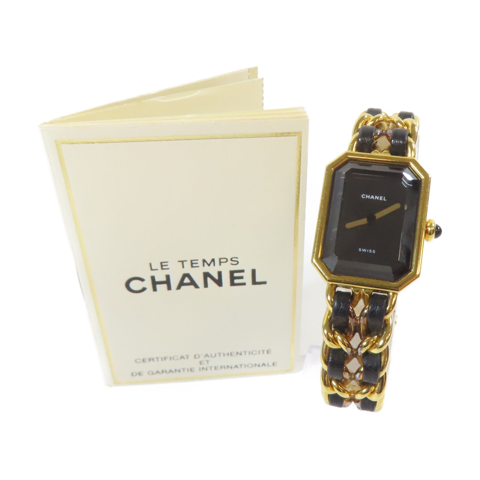 CHANEL Premiere M鍍金手錶石英機芯黑色