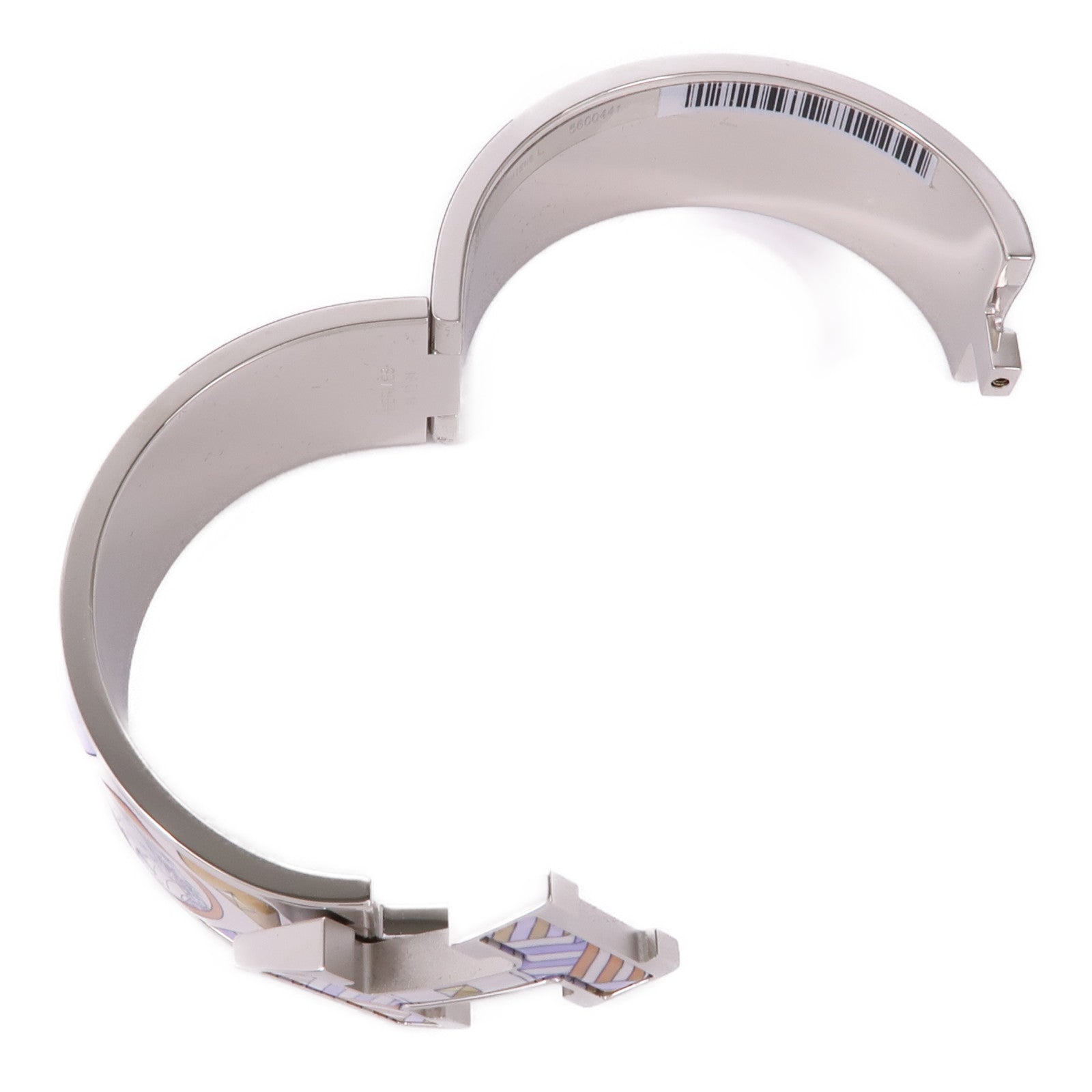 HERMES PHW Clic Clac H Bracelet Metal Enamel Multicolor