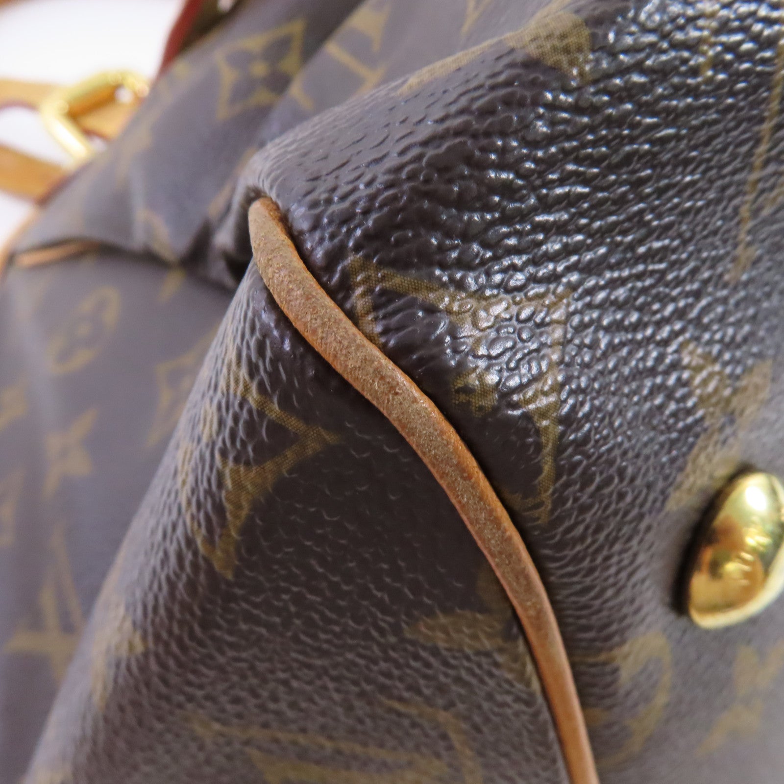 LOUIS VUITTON 【激減優惠】Monogram Tivoli GM Hand Bag金扣手挽袋啡色