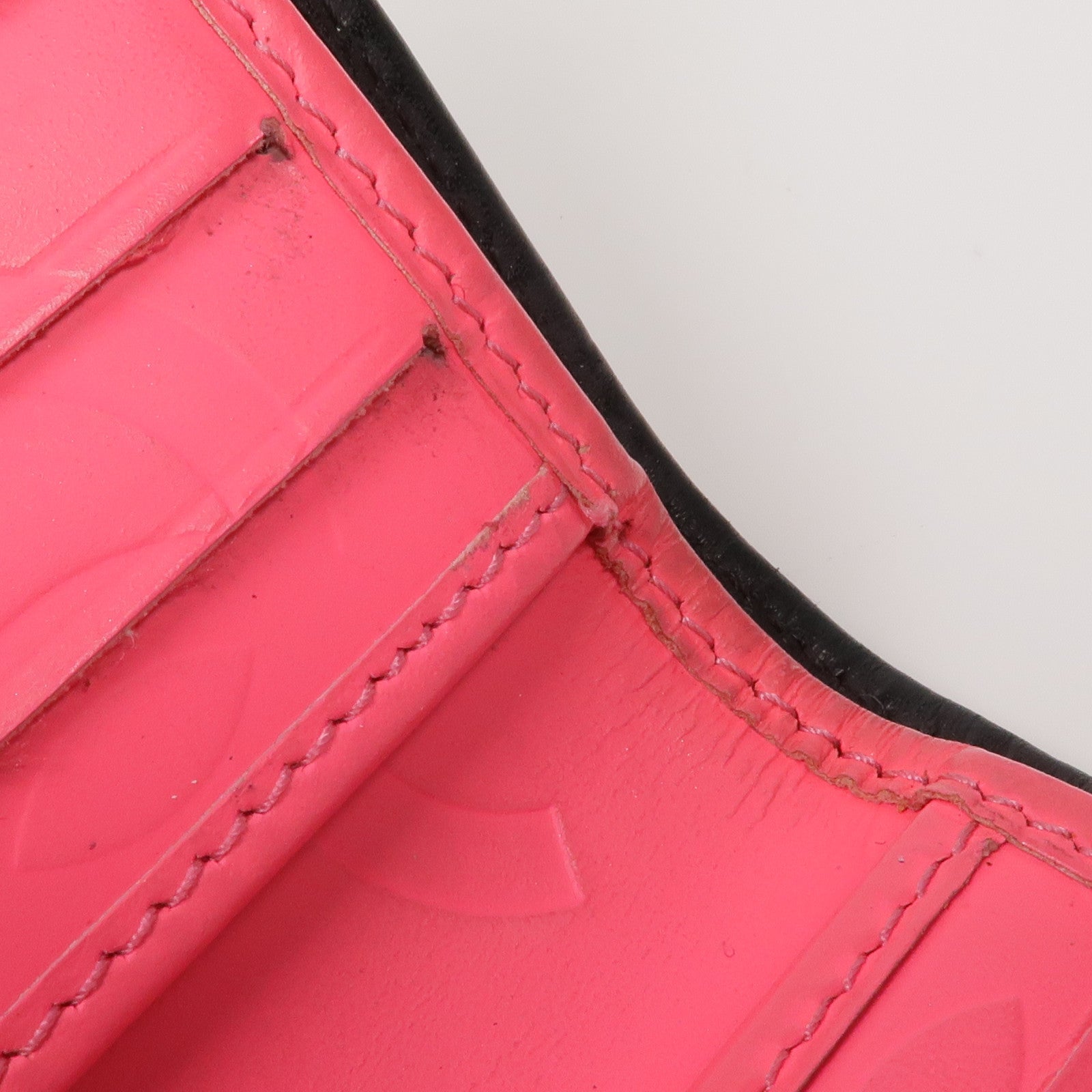 CHANEL 牛皮皮革Cambon Wallet銀扣錢包