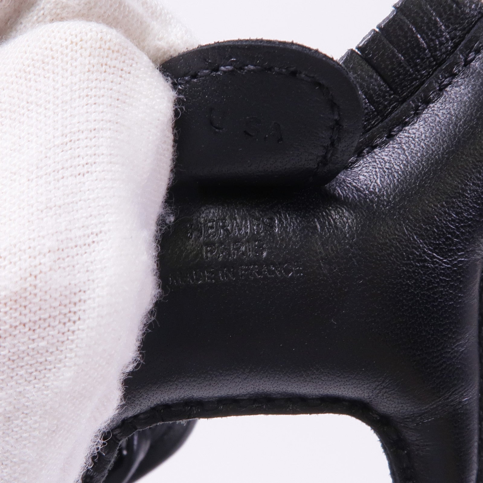 HERMES Milo皮革Rodeo PM掛飾Noir