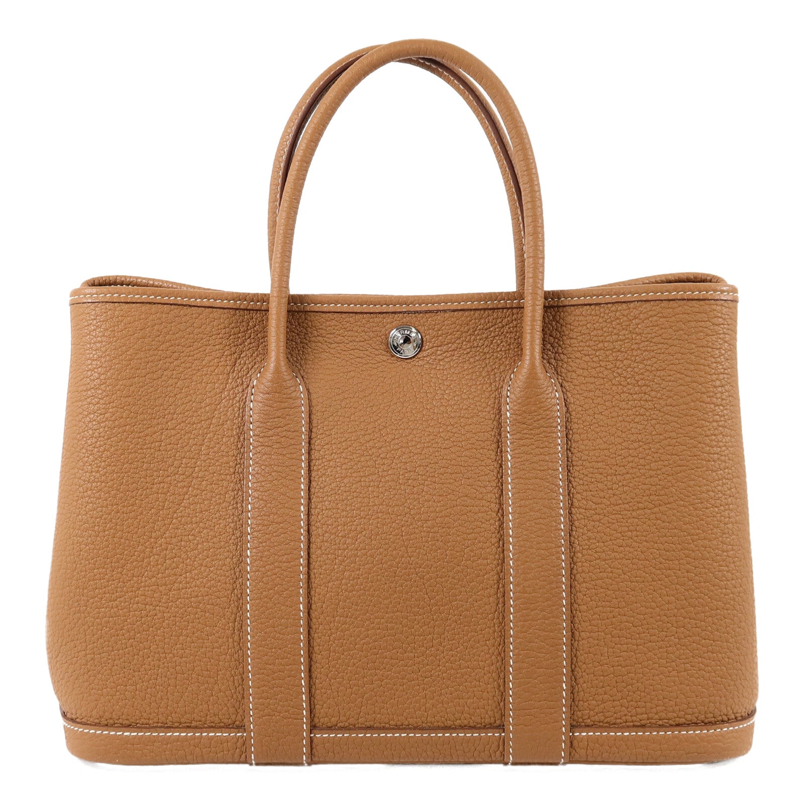 HERMES Negonda皮革Garden Party TPM手挽袋Gold