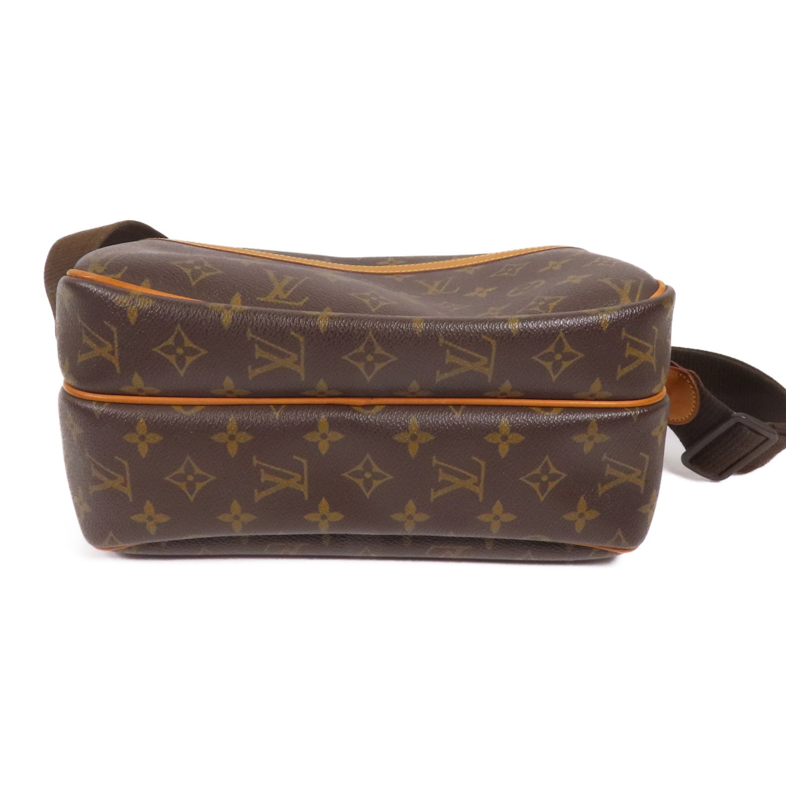 LOUIS VUITTON Monogram Reporter PM金扣肩背袋棕色