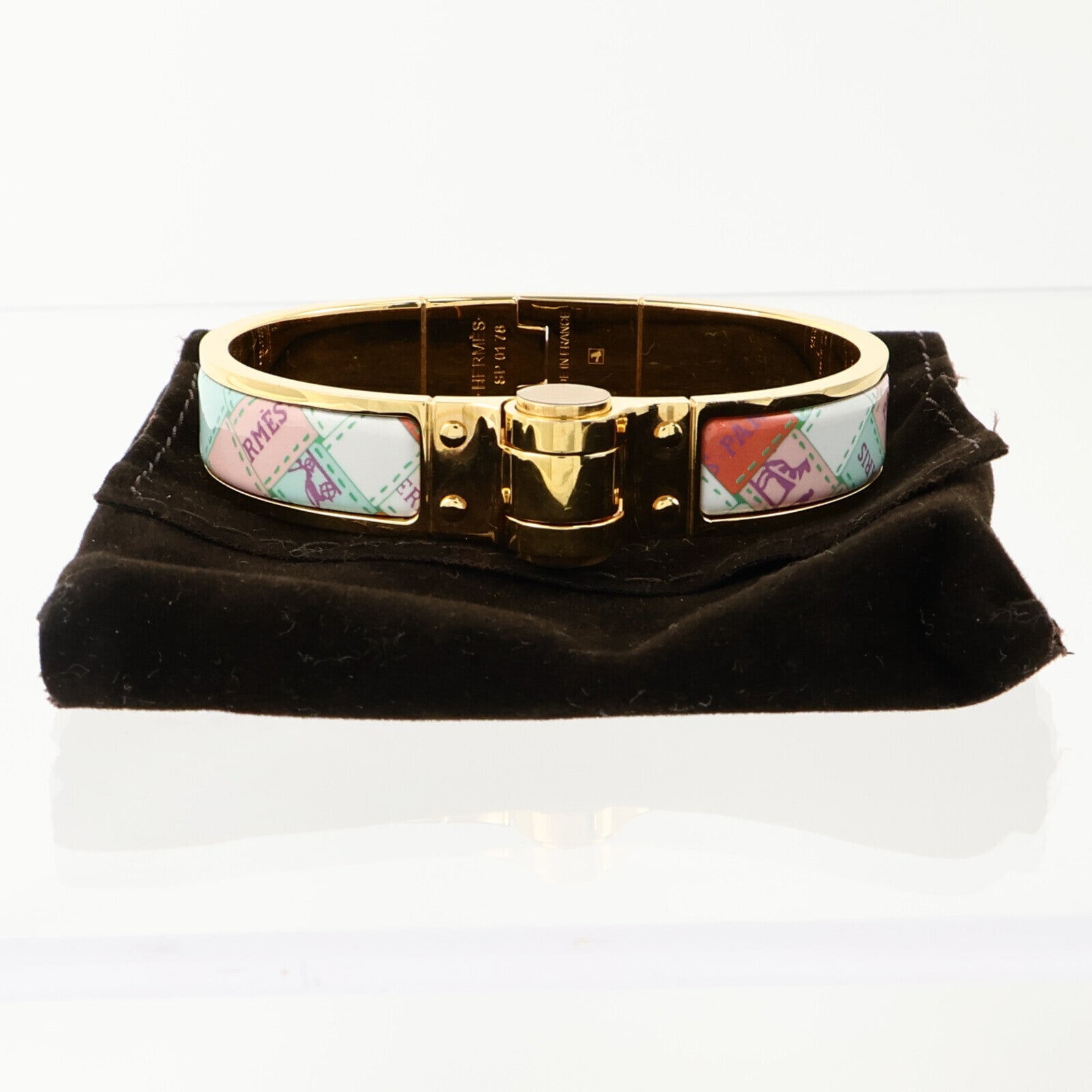 HERMES 金屬/琺瑯Charniere Bracelet手鐲
